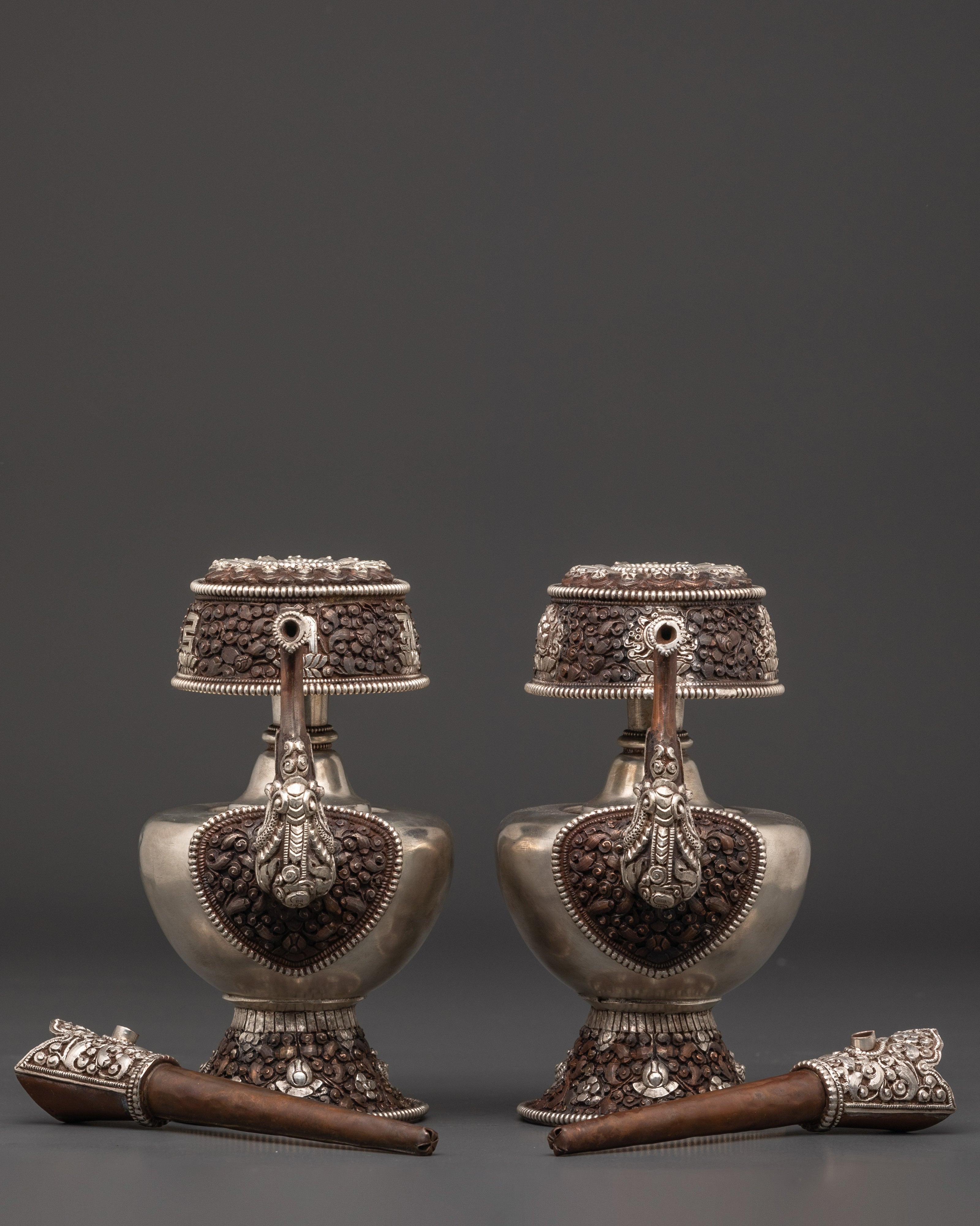 Pair of Tibetan Ritual Bumba | for Altar and Offering Ceremonies