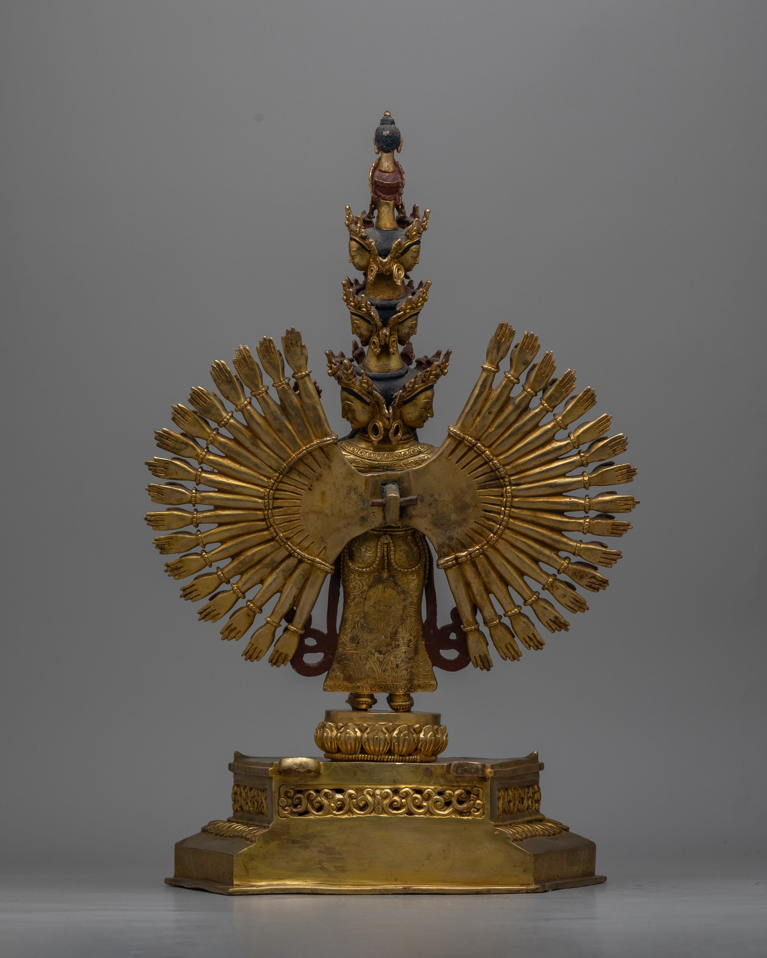 Thousand Armed Avalokiteshvara Statue | Religious Himalayan Genuine Sculpture