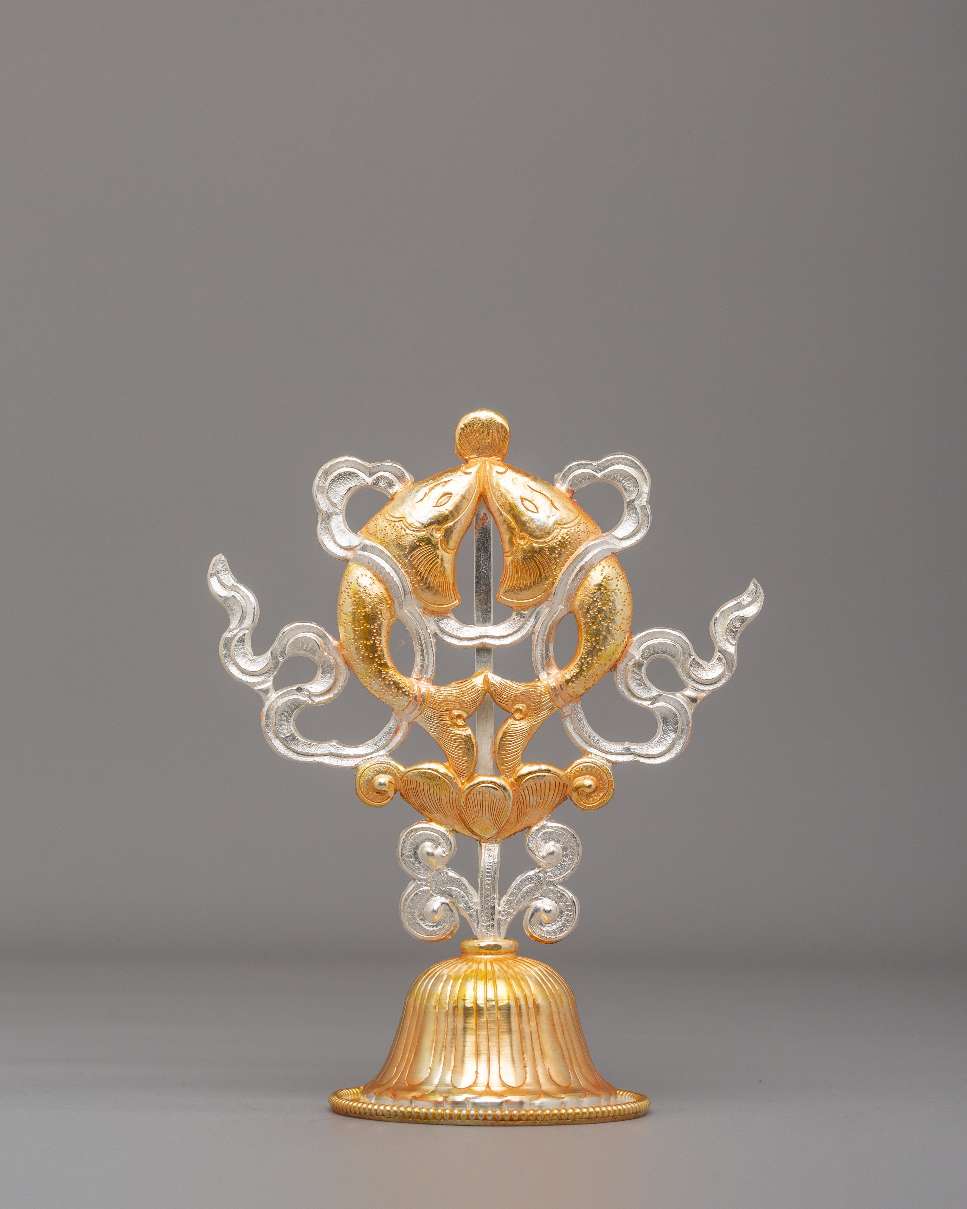 Sacred Eight Auspicious Symbols Set | Copper Body with Electro Gold & Silver Plating