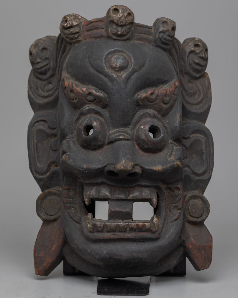 Mahakala Wooden Mask | Enhancing Your Space with Sacred Symbolism and Power