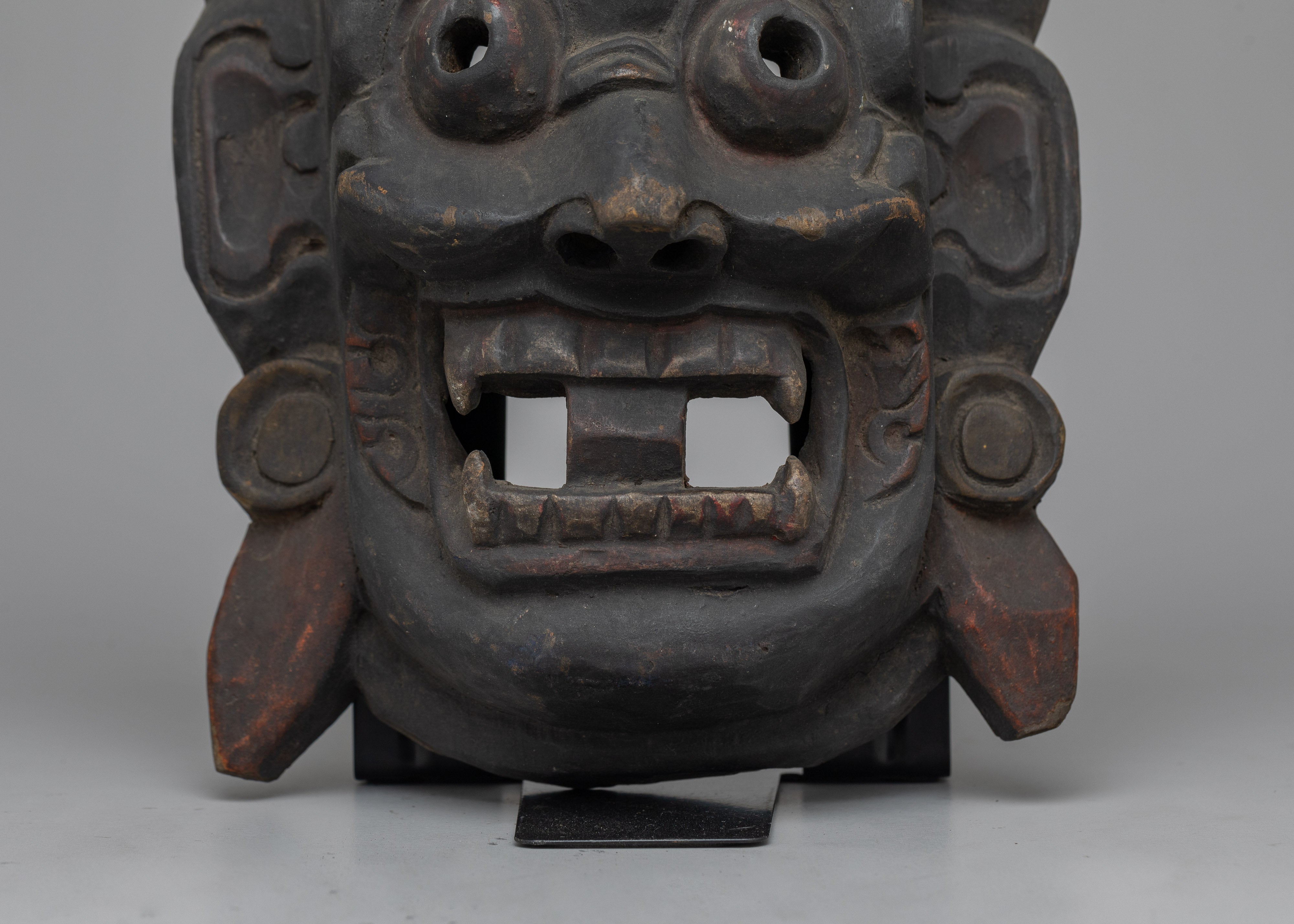 Mahakala Wooden Mask | Enhancing Your Space with Sacred Symbolism and Power