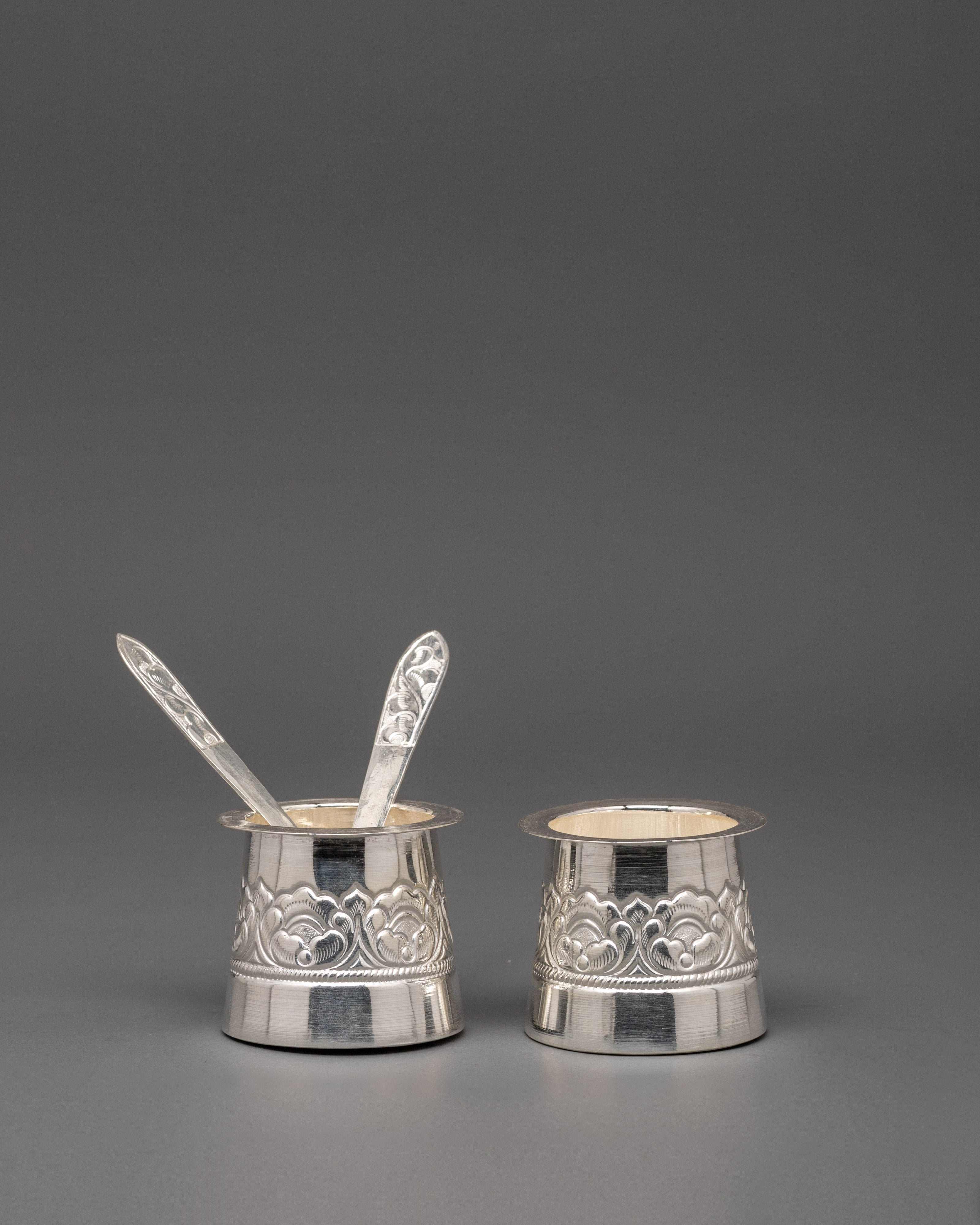 Handcrafted Pure Silver Panchapatra Set | Ideal for Sacred Ceremonies