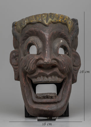 Antique Asian Wooden Mask | Adding Exotic Charm and Cultural Depth to Your Space