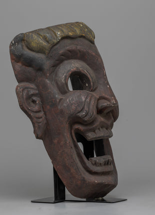 Antique Asian Wooden Mask | Adding Exotic Charm and Cultural Depth to Your Space