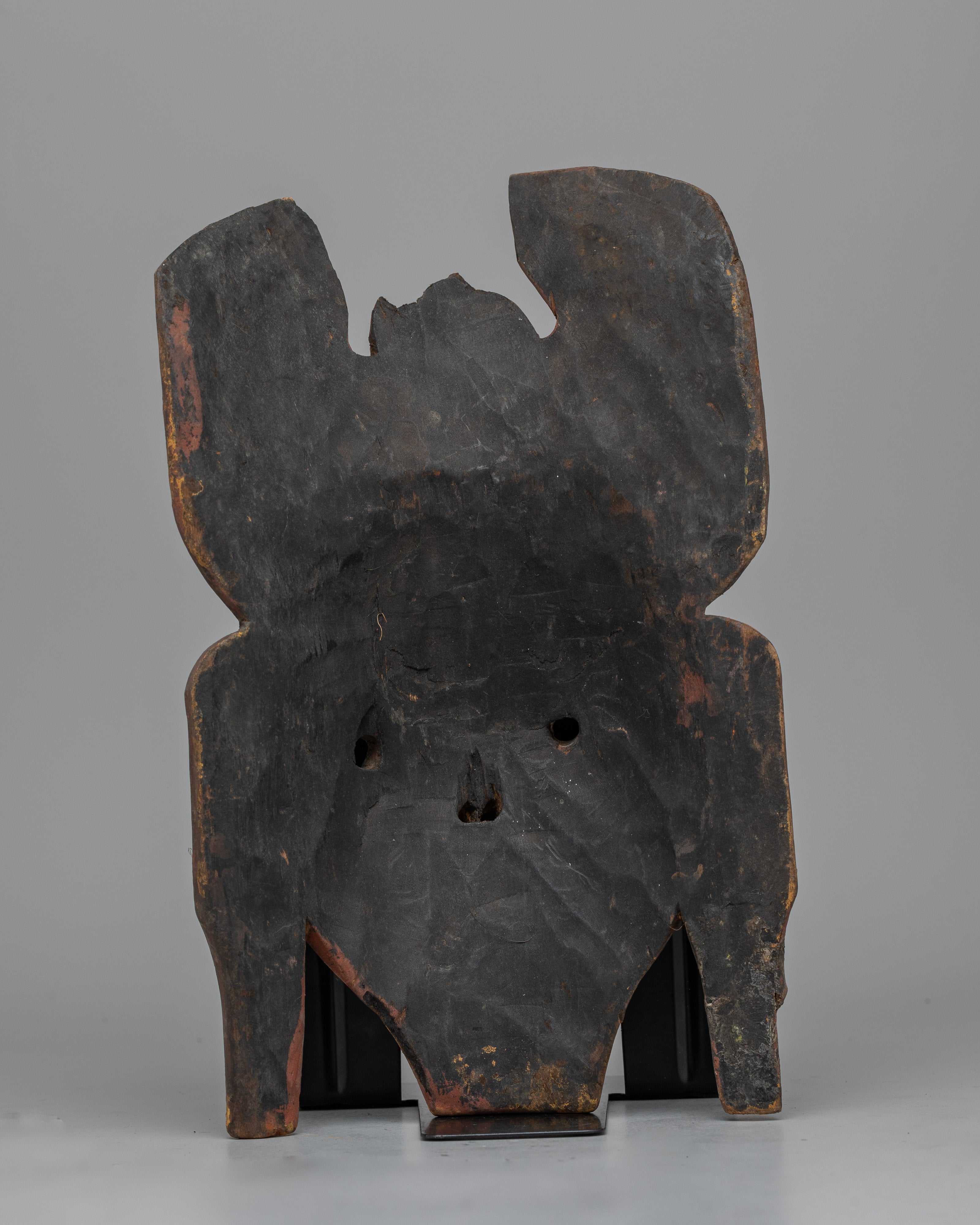 Antique Wood Carved Mask | A Symbol of Cultural Heritage and Spiritual Expression