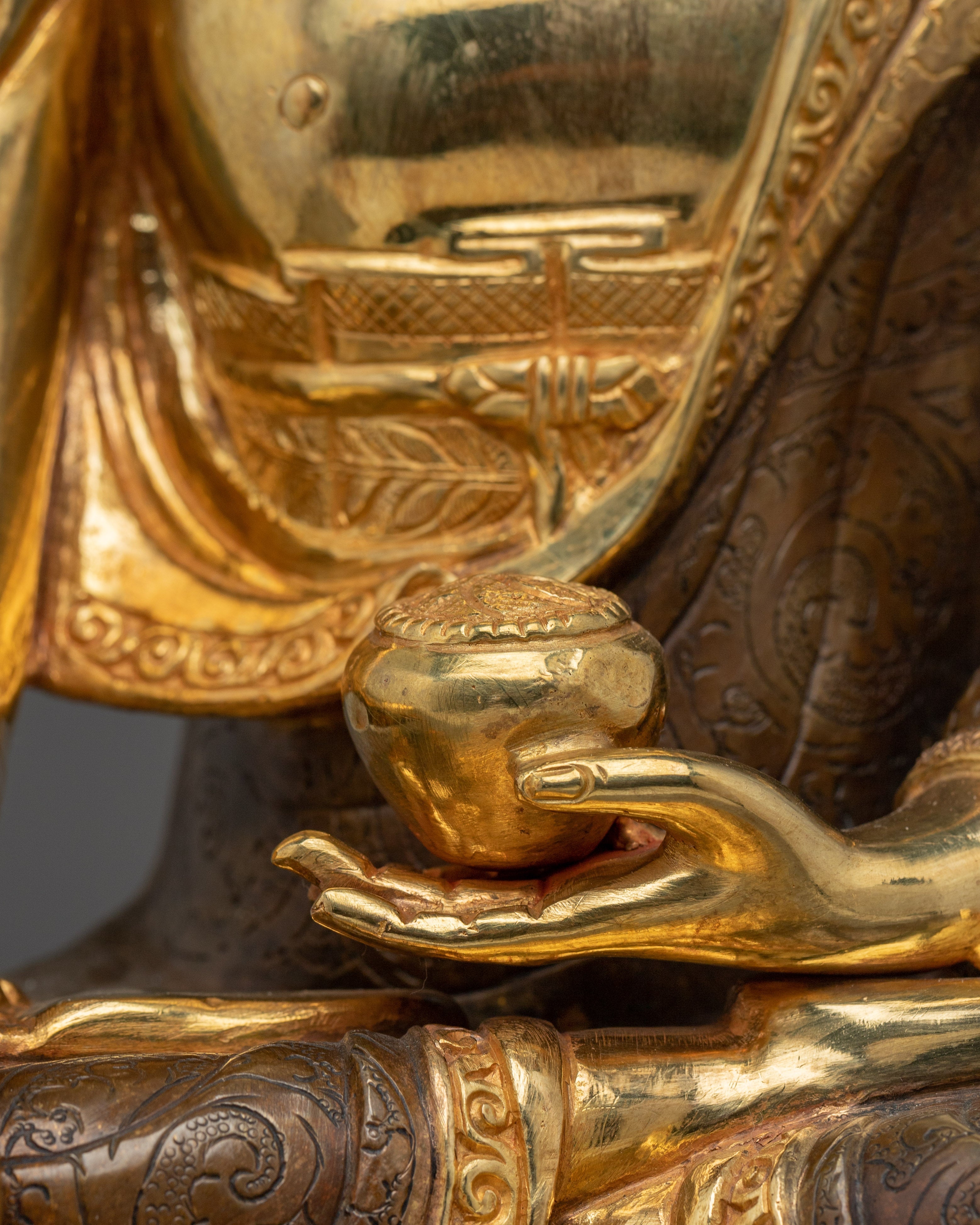 Fire Gold Plated Shakyamuni Buddha | Meditation, Peace & Spiritual Blessings