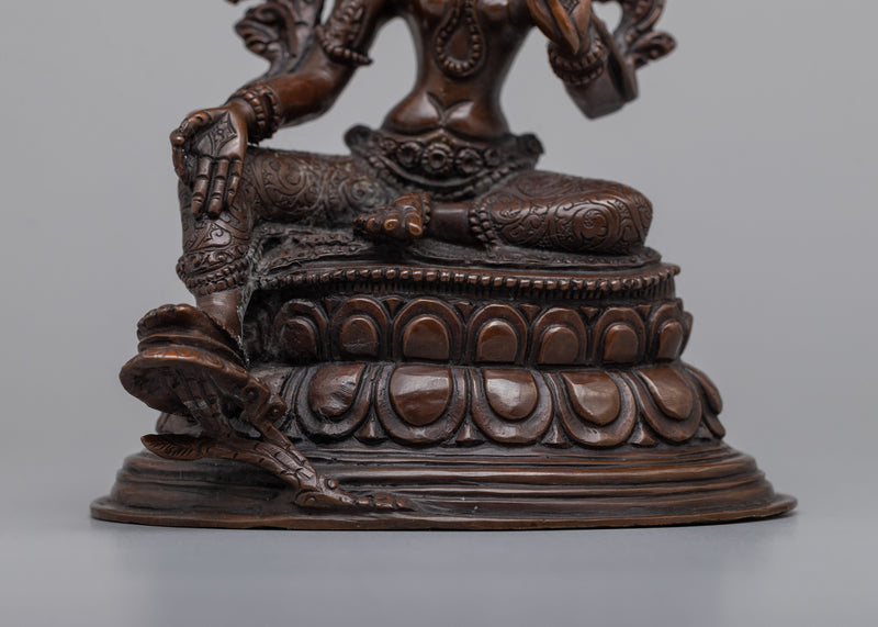 Green Tara Guru Statue | Green Tara Guru Sculpture for Inner Peace and Enlightenment
