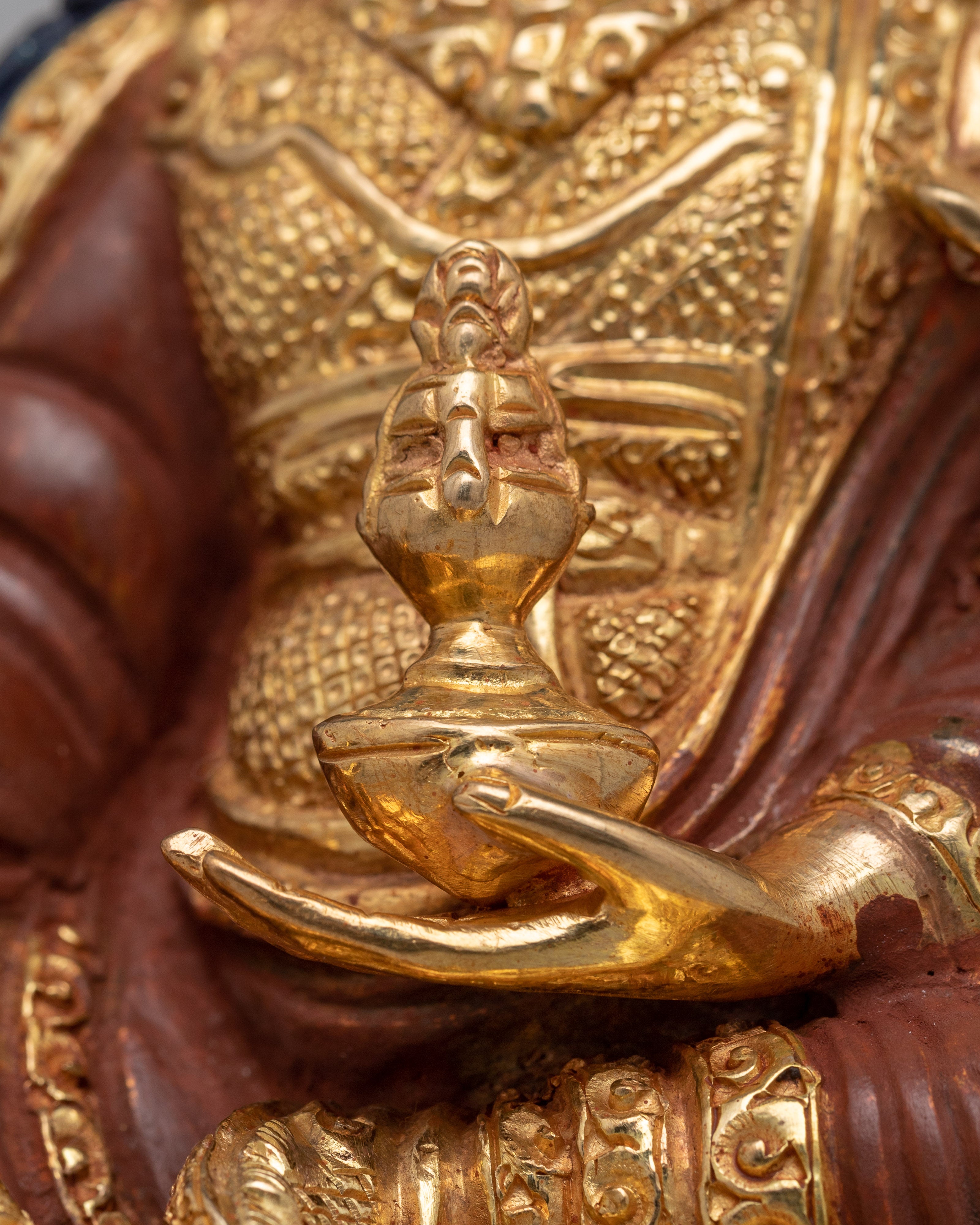 Tibetan Guru Rinpoche Statue | Guru Rinpoche Sculpture for Devotional Practice