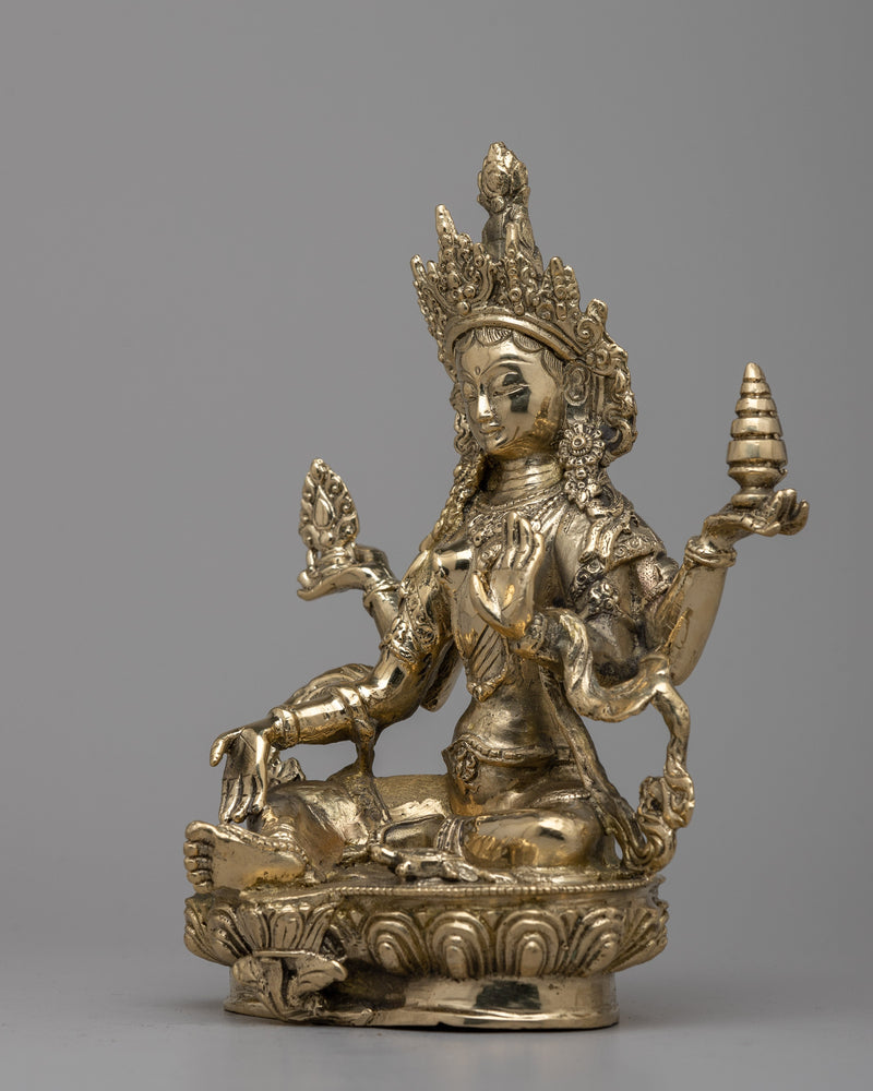 Brass Laxmi Statue |  Embrace Blessings of Wealth and Prosperity