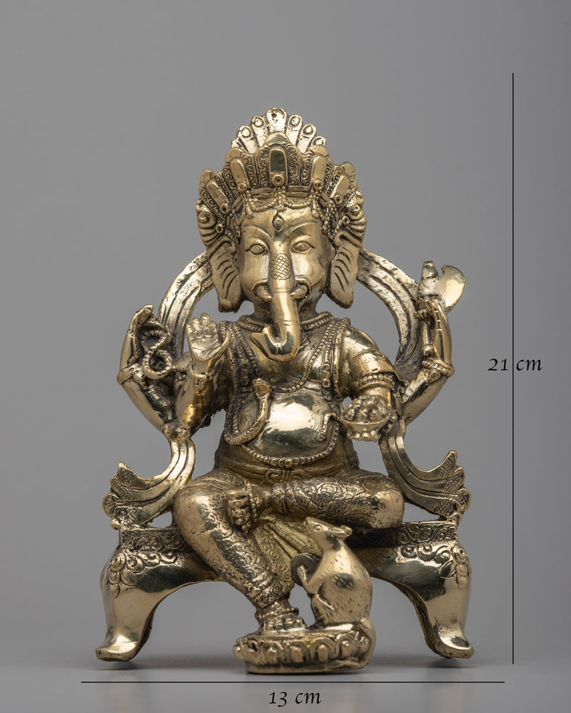 Brass Ganesh Idol | Channeling Divine Energy and Wisdom