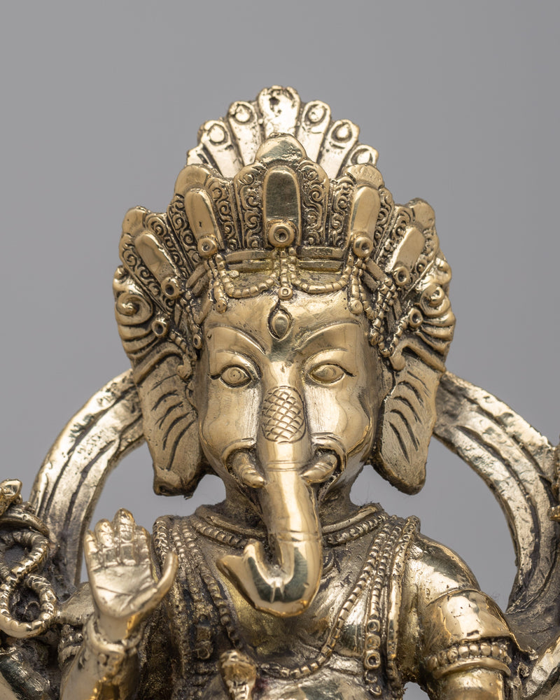 Brass Ganesh Idol | Channeling Divine Energy and Wisdom