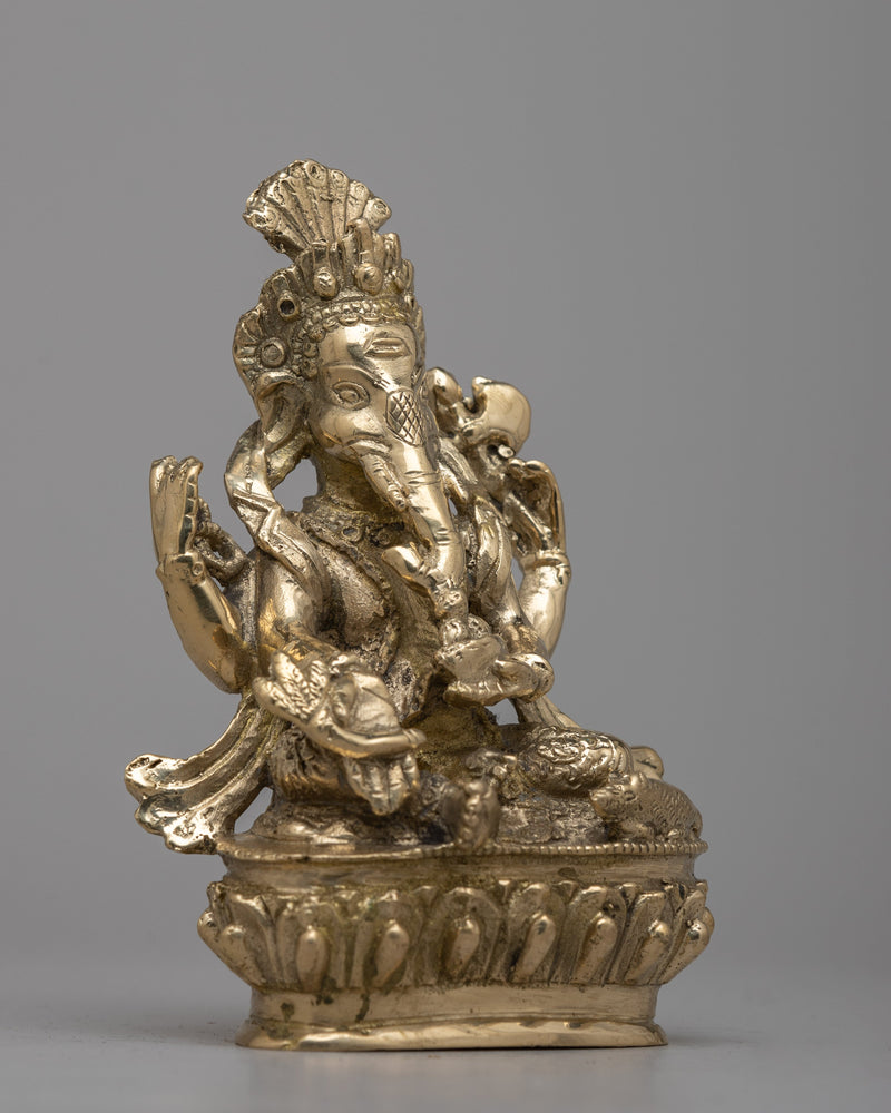 Ganesh Idol in Brass | Embodying Divine Wisdom and Prosperity