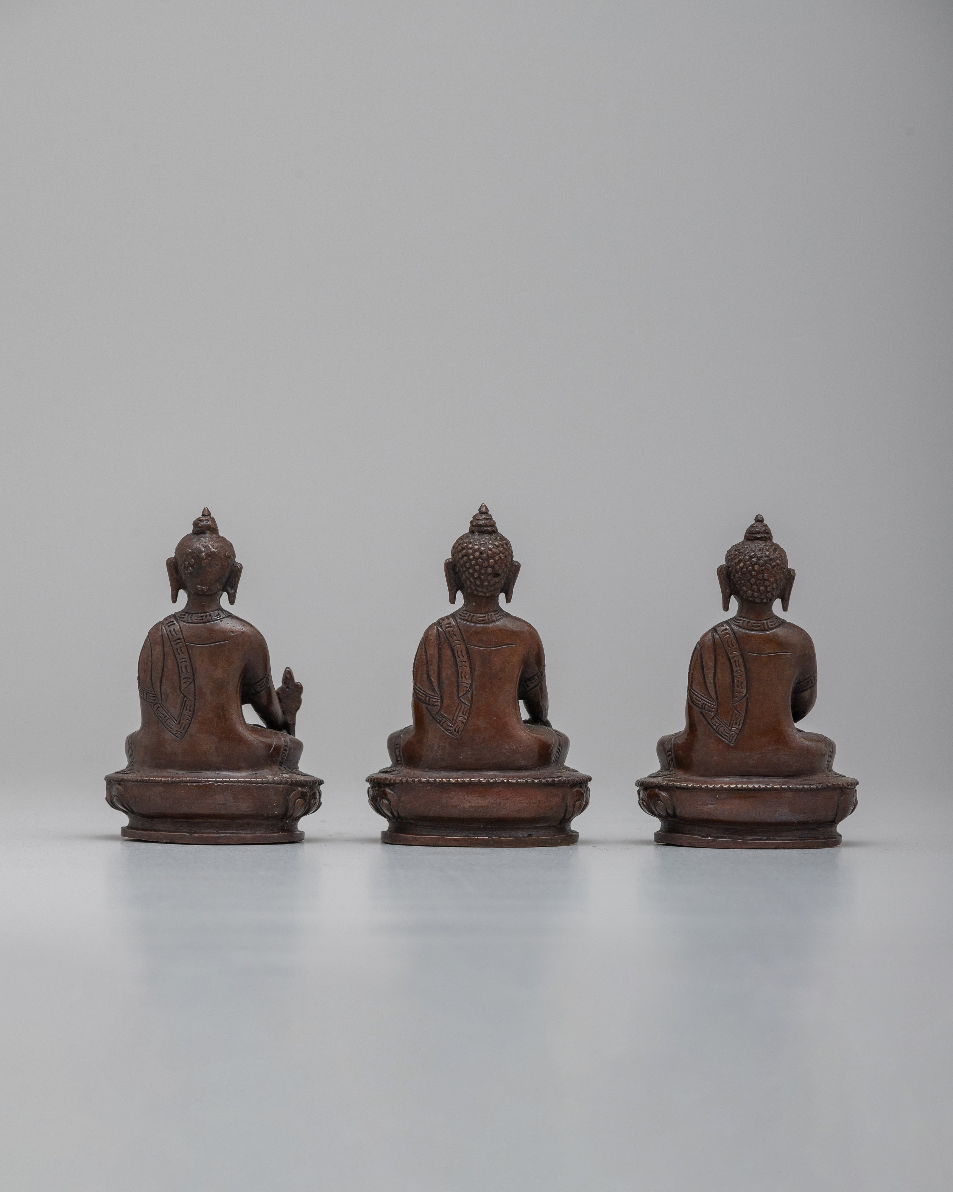 Buddha Statue Set | Shakyamuni, Amitabha,Medicine Buddha Statues