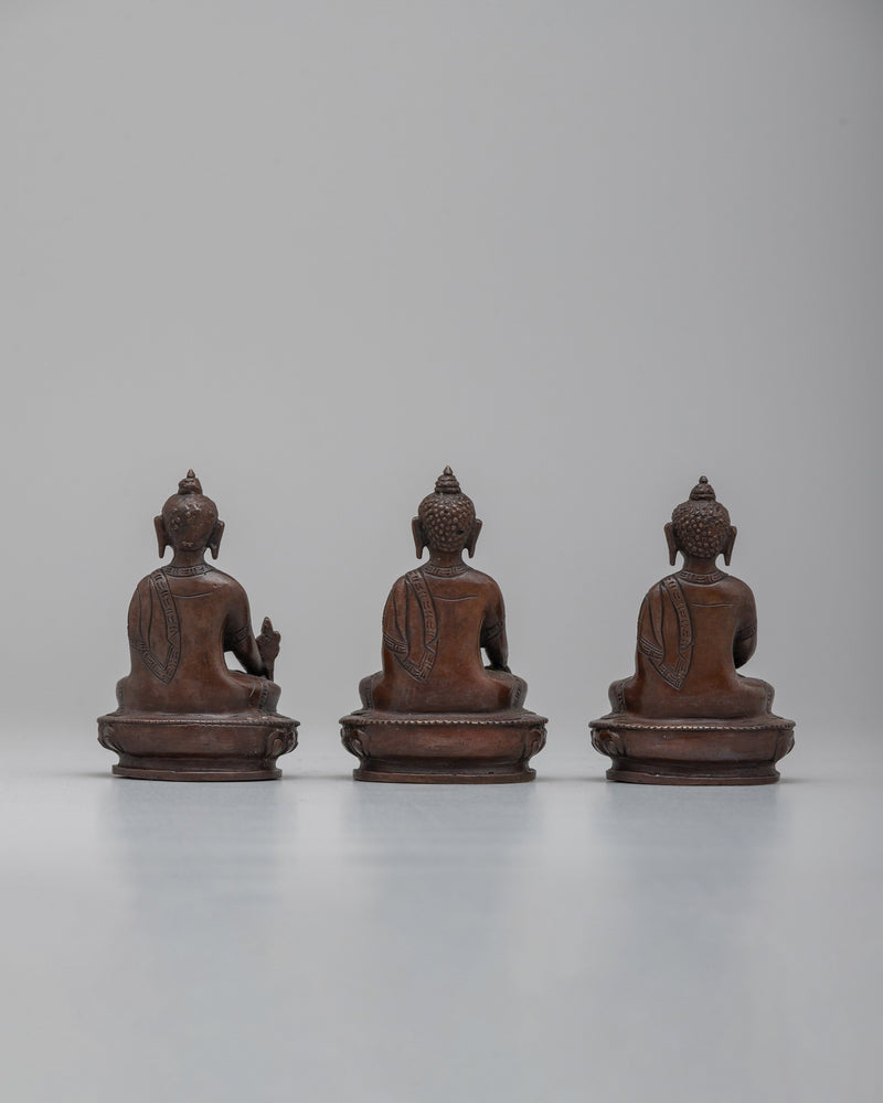 Buddha Statue Set | Shakyamuni, Amitabha,Medicine Buddha Statues