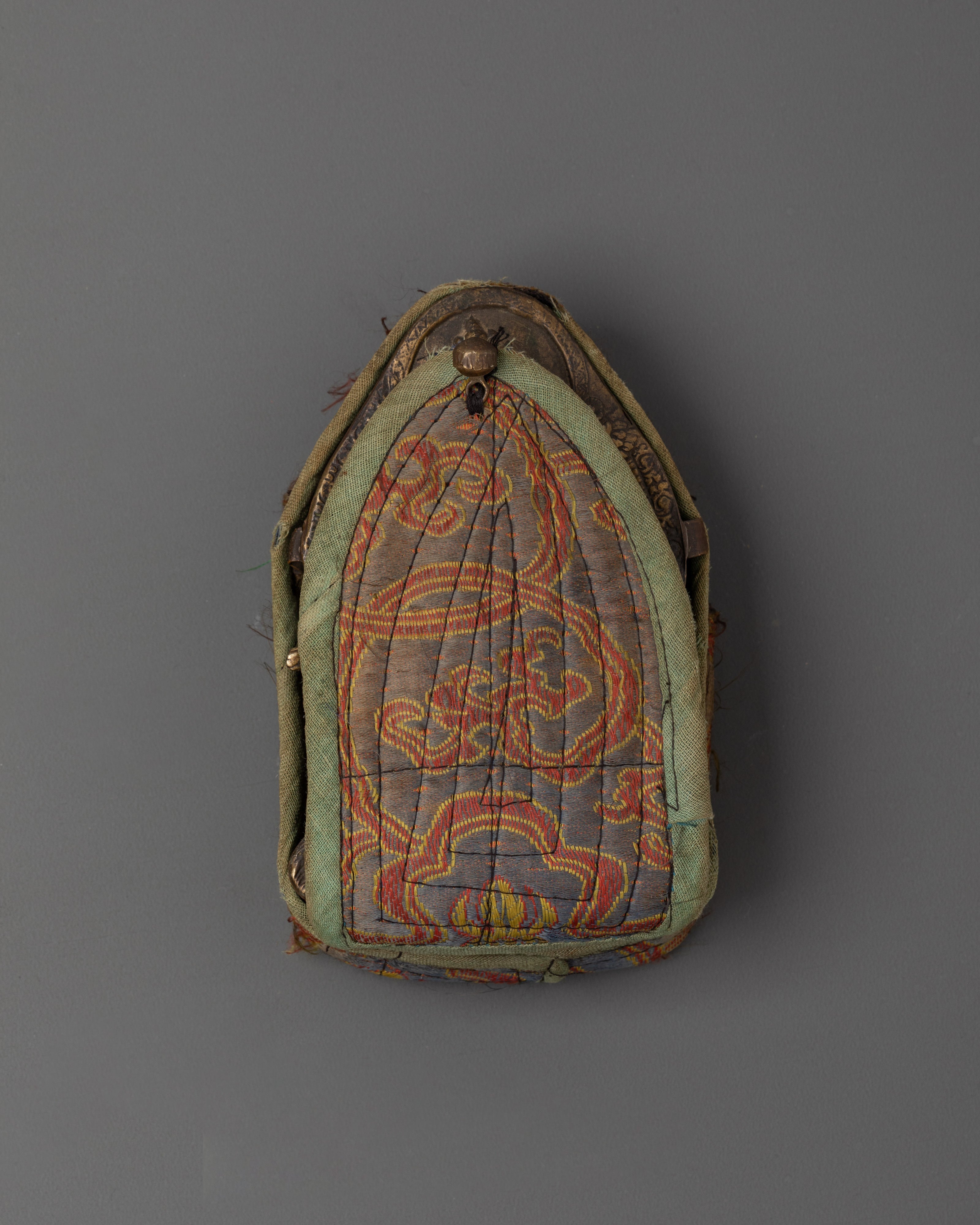 Tibetan Prayer Ghau Box | Brass Ritual Amulet Box with Antique Finishing