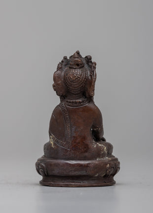 The Buddha Shakyamuni Statue | Handcrafted on Copper, Radiating Divine Wisdom and Spiritual Serenity