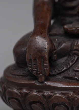 The Buddha Shakyamuni Statue | Handcrafted on Copper, Radiating Divine Wisdom and Spiritual Serenity
