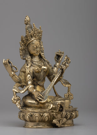 Exquisite Saraswati Devi Statue | Patron Goddess of Education & Arts