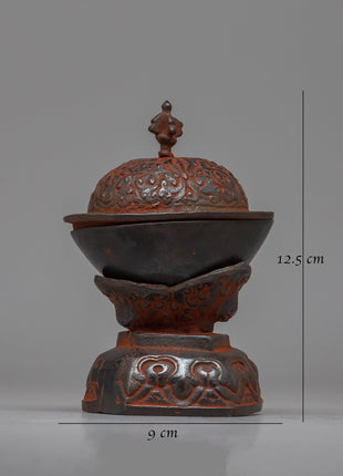 Buddhist Brass Kapala | Sacred Vessel for Ritual Offerings
