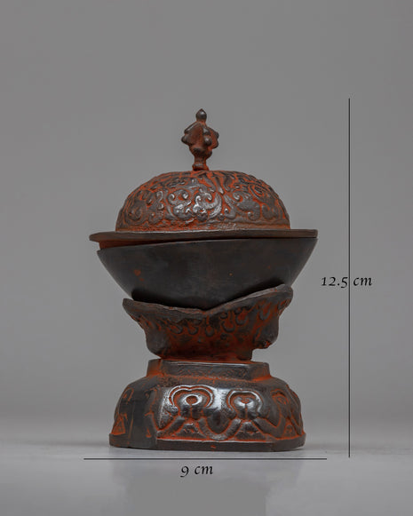 Buddhist Brass Kapala | Sacred Vessel for Ritual Offerings