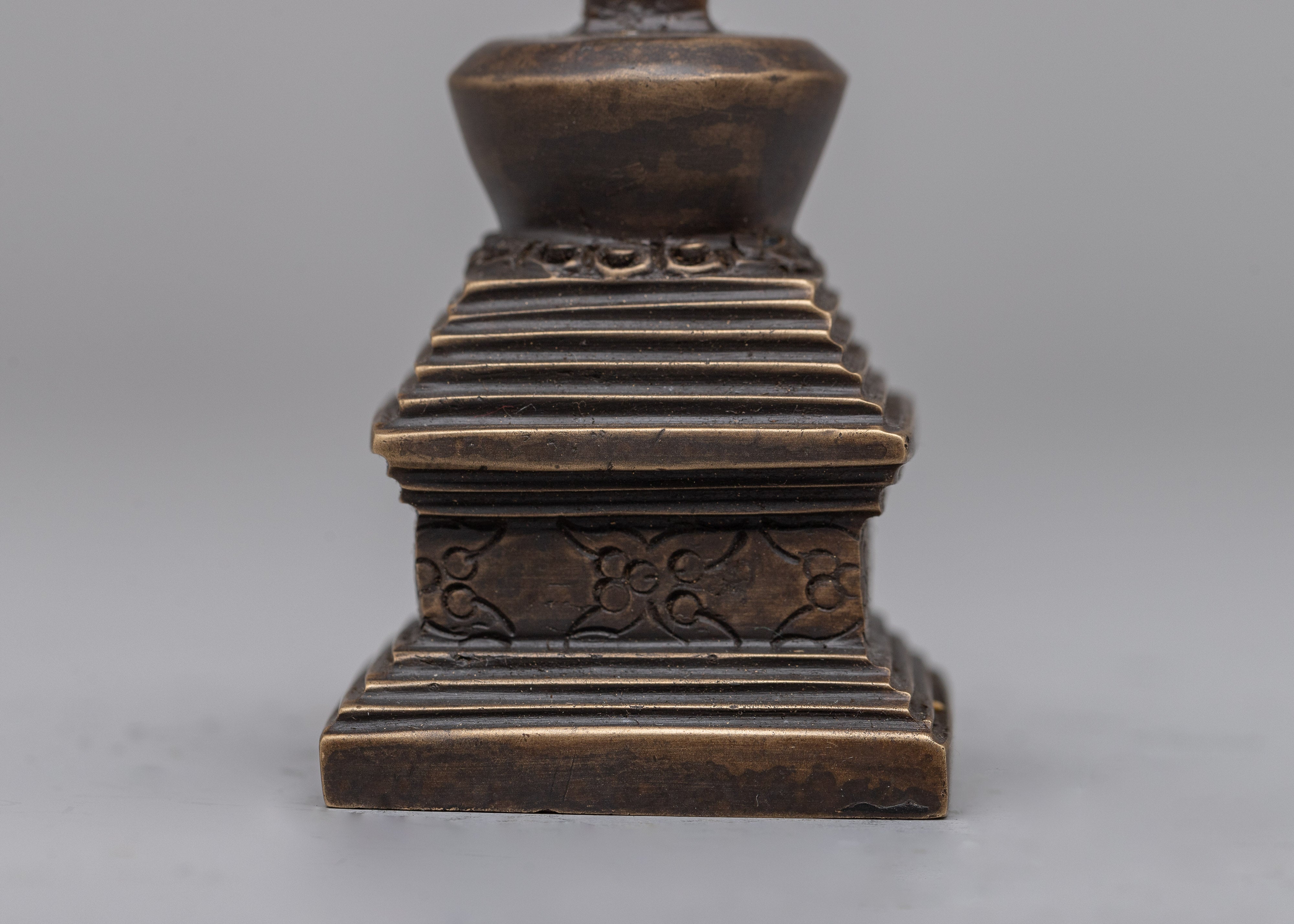 Copper Tibetan Stupa | Sacred Monument Symbolizing Spiritual Enlightenment