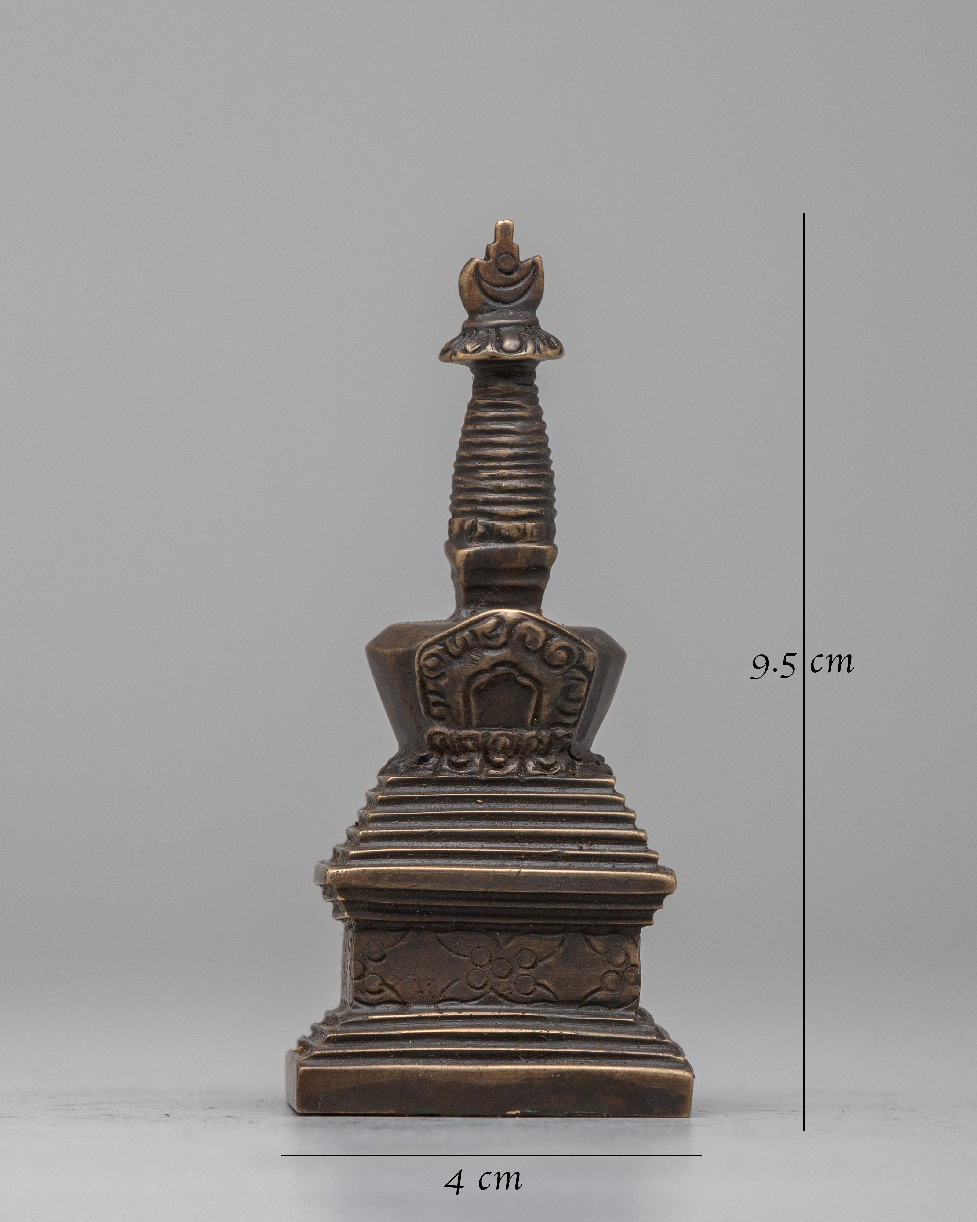 Copper Tibetan Stupa | Sacred Monument Symbolizing Spiritual Enlightenment