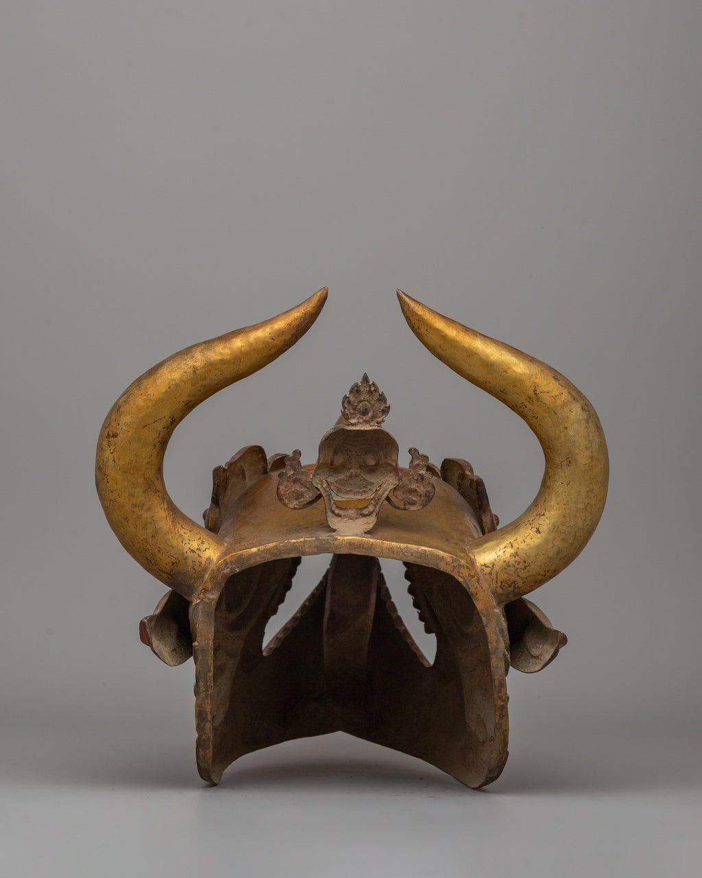 Capper Mask Repousse Copper Mask | Handcrafted Tibetan Wall-Hanging Ritual Mask