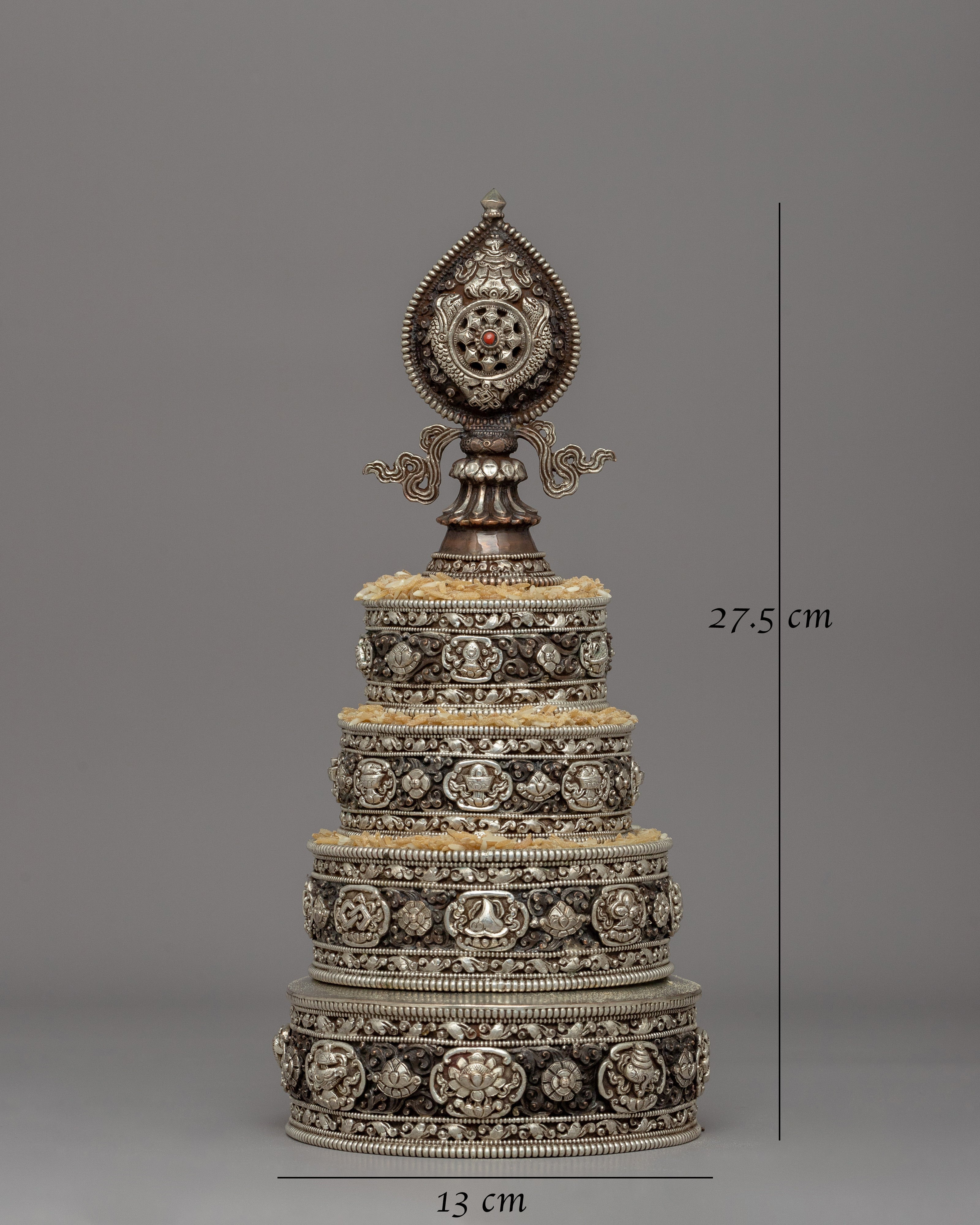 Silver Plated Mandala Offering Set | Perfect Buddhist Ritual Item