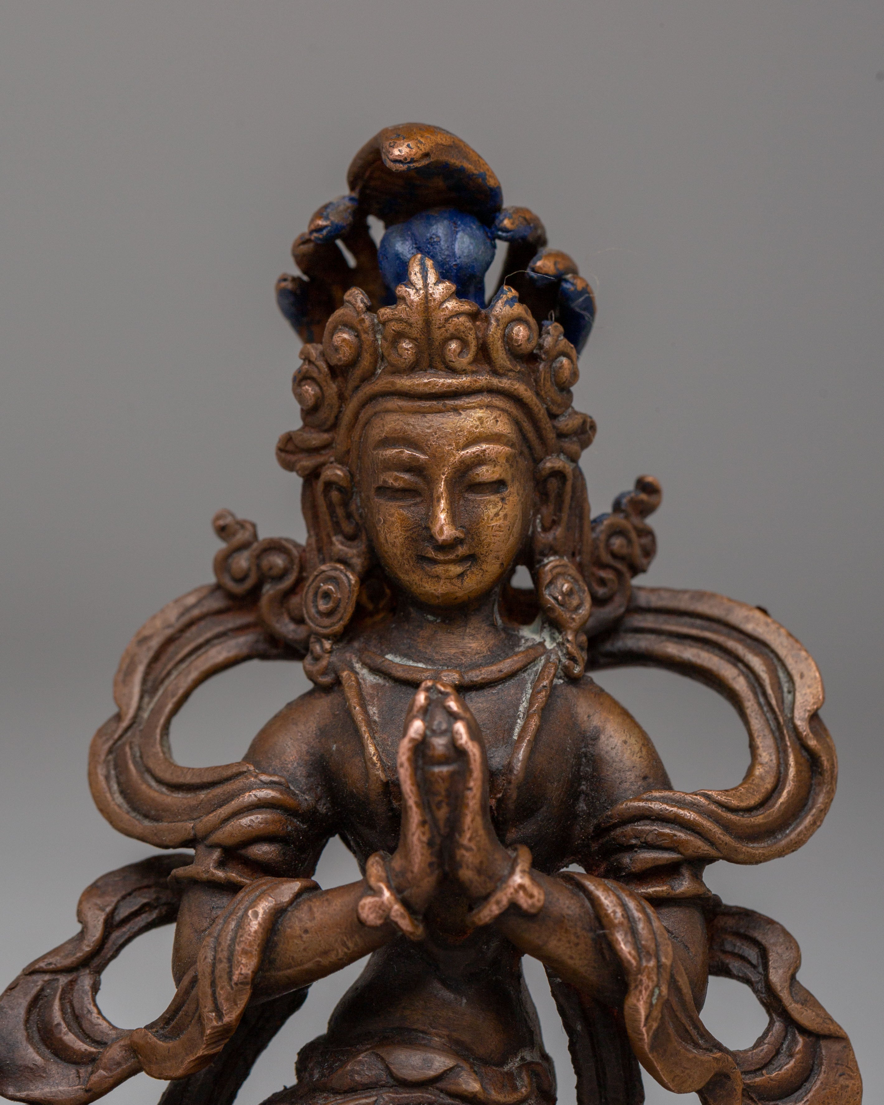 Handmade Nagkanya Statue | Copper Statue of Snake Maiden