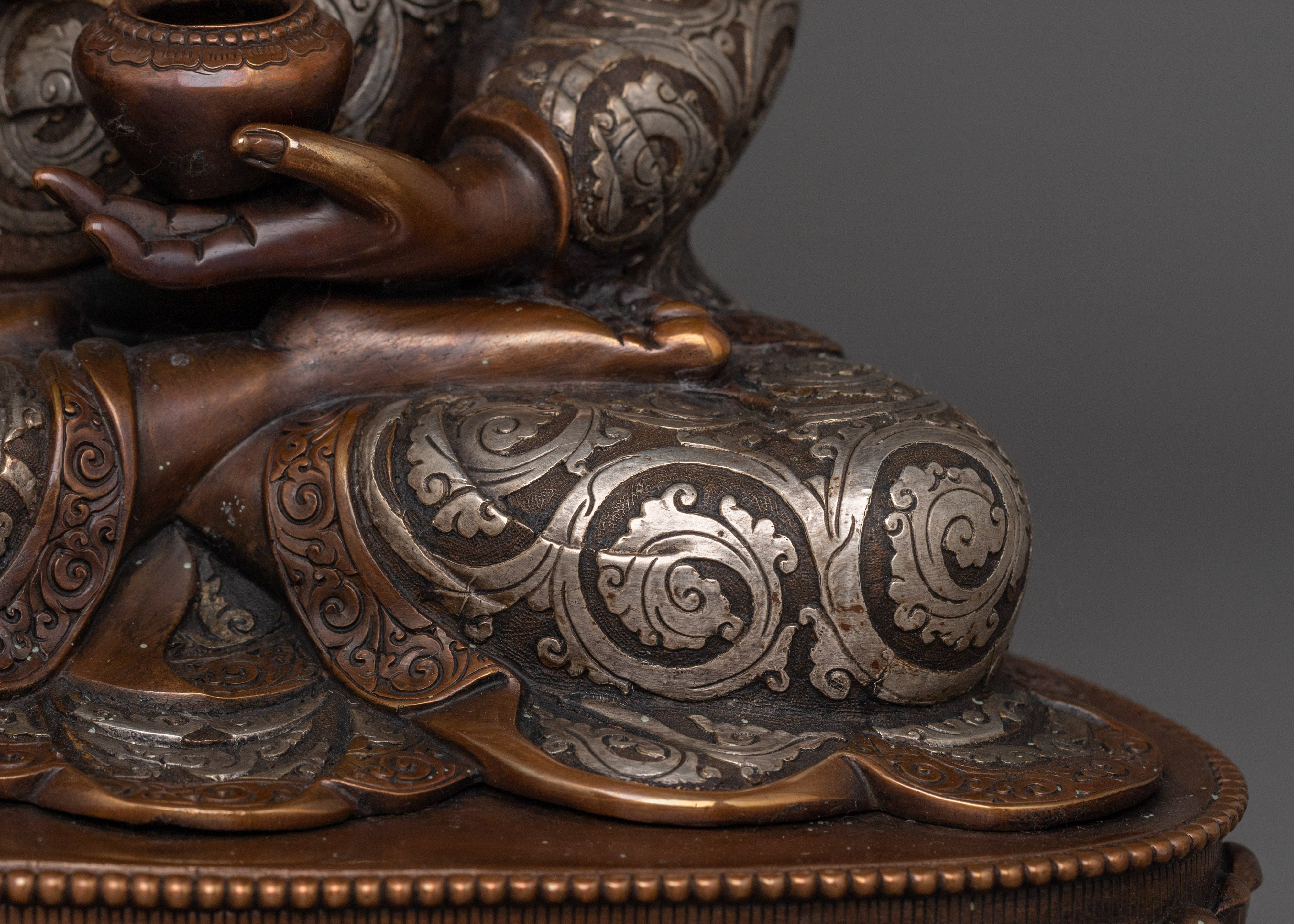 Oxidized Copper Crowned Shakyamuni Buddha | Spiritual Decor