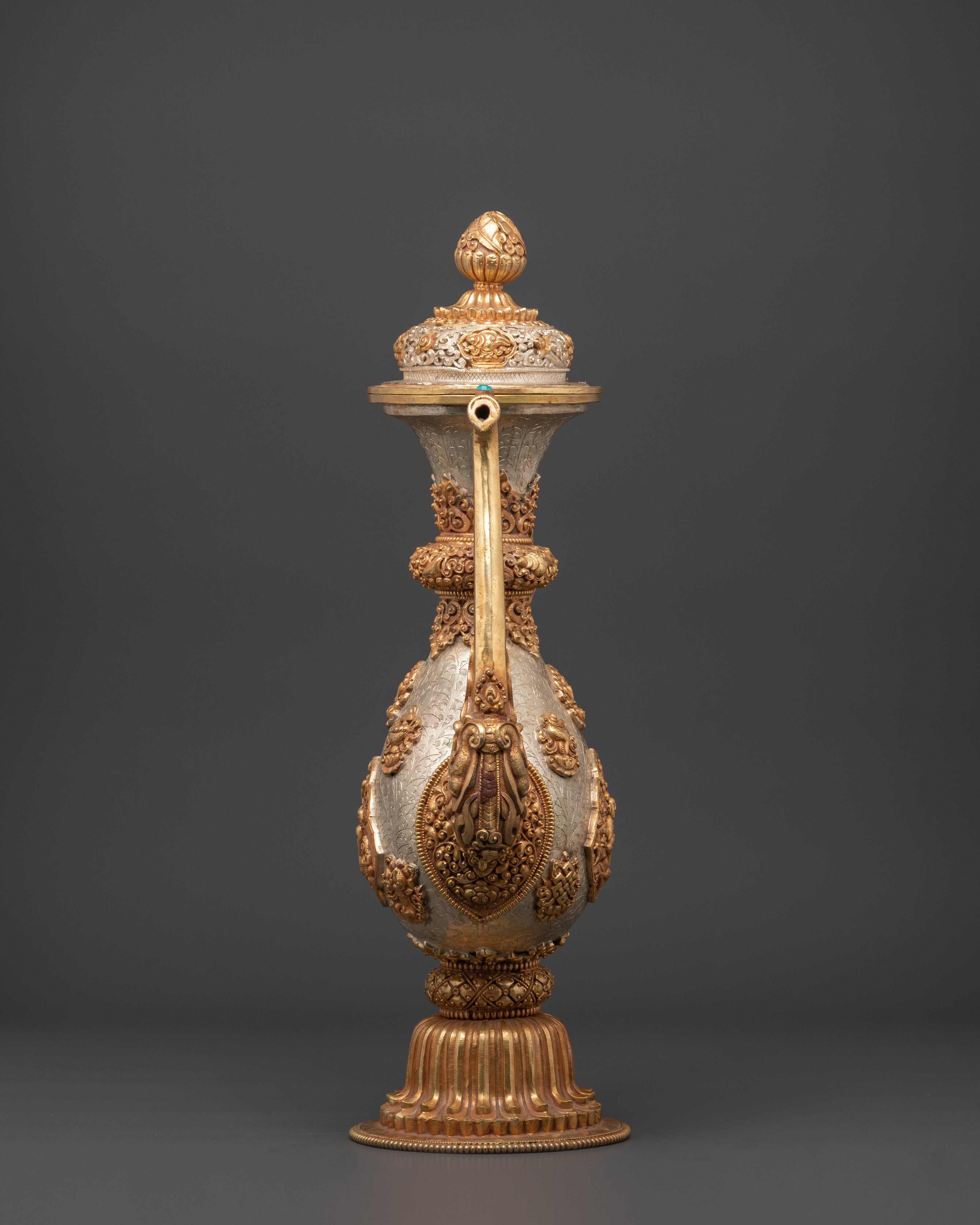 Handcrafted Tibetan Bhumba Vase | Buddhist Ritual Water Vessel