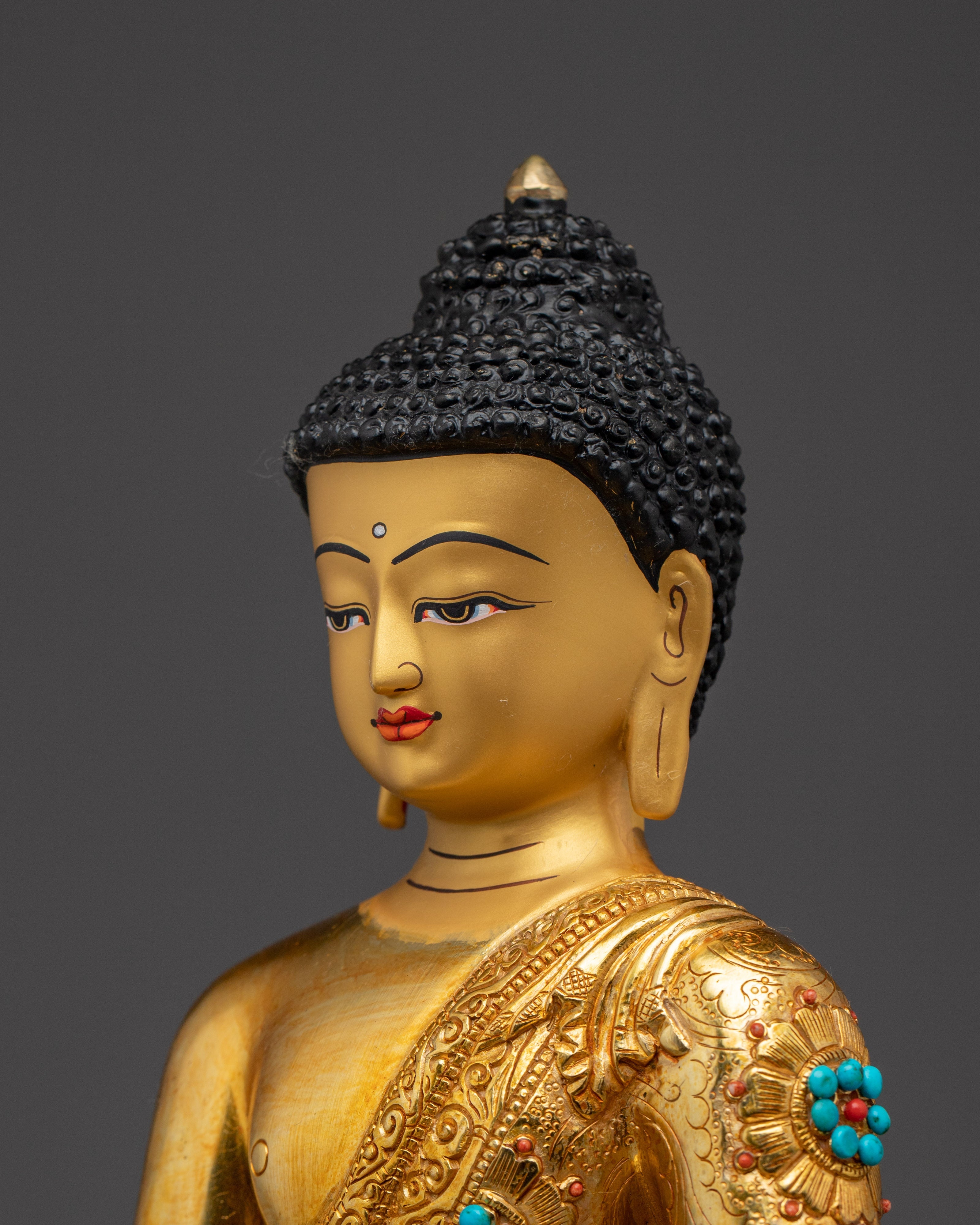 Medicine Buddha Healing Copper Statue | Bhaiṣajyaguru Himalayan Artwork