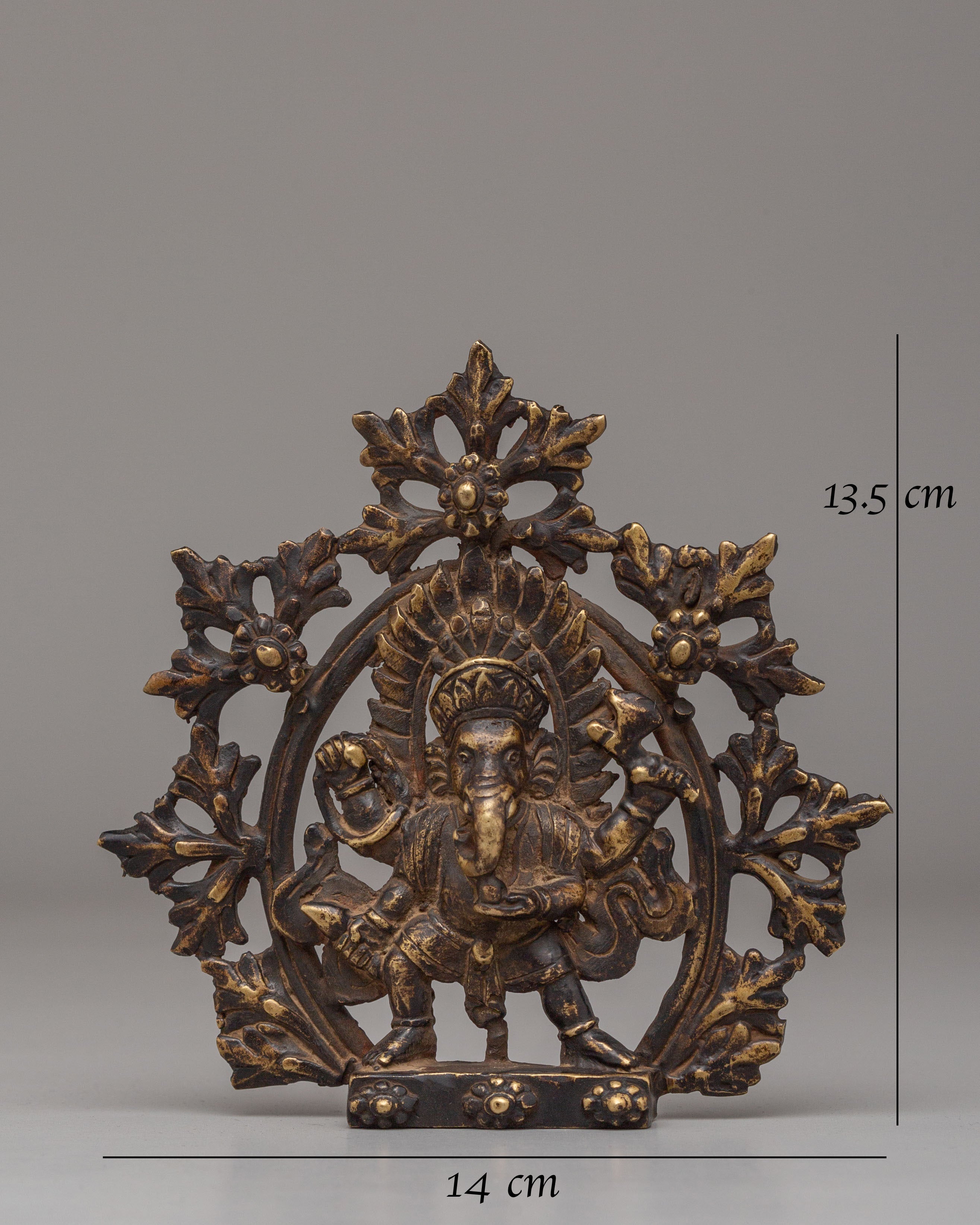 Sacred Ganapati Sculpture | Traditional Nepalese Artwork