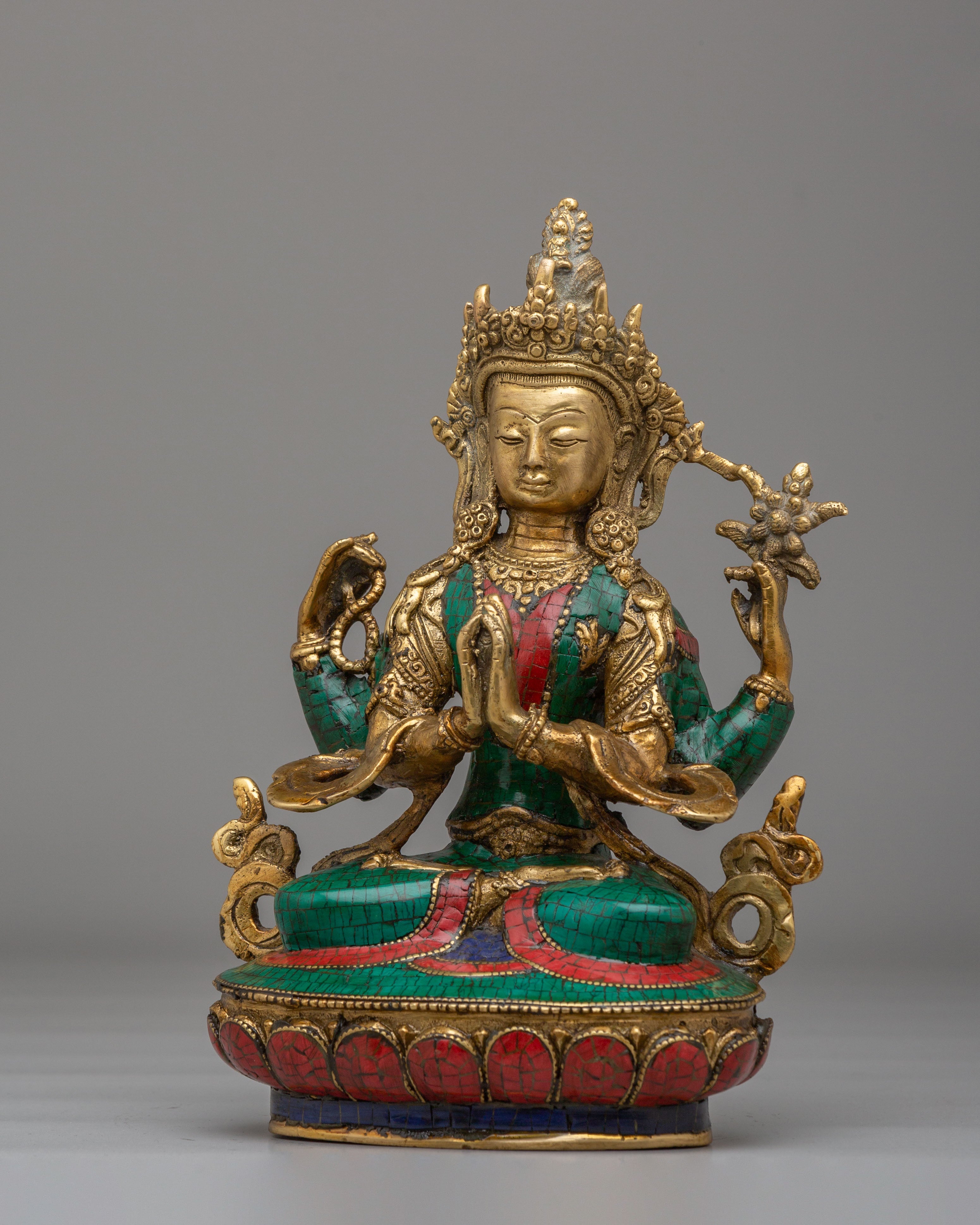 Traditional Chenrezig Statue | Tibetan Avalokiteshvara Statue