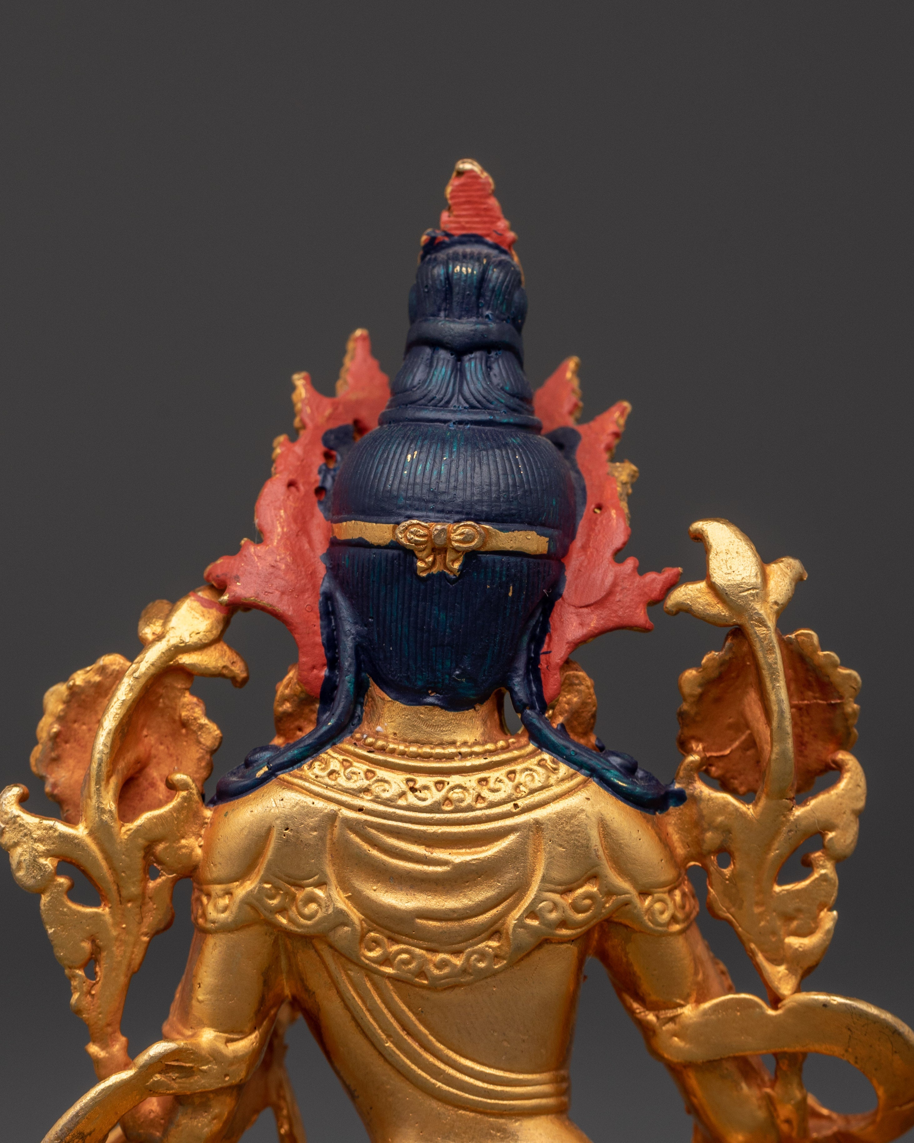 Tara in Lotus Pose | Handcrafted Copper and Gold-Plated White Tara Statue
