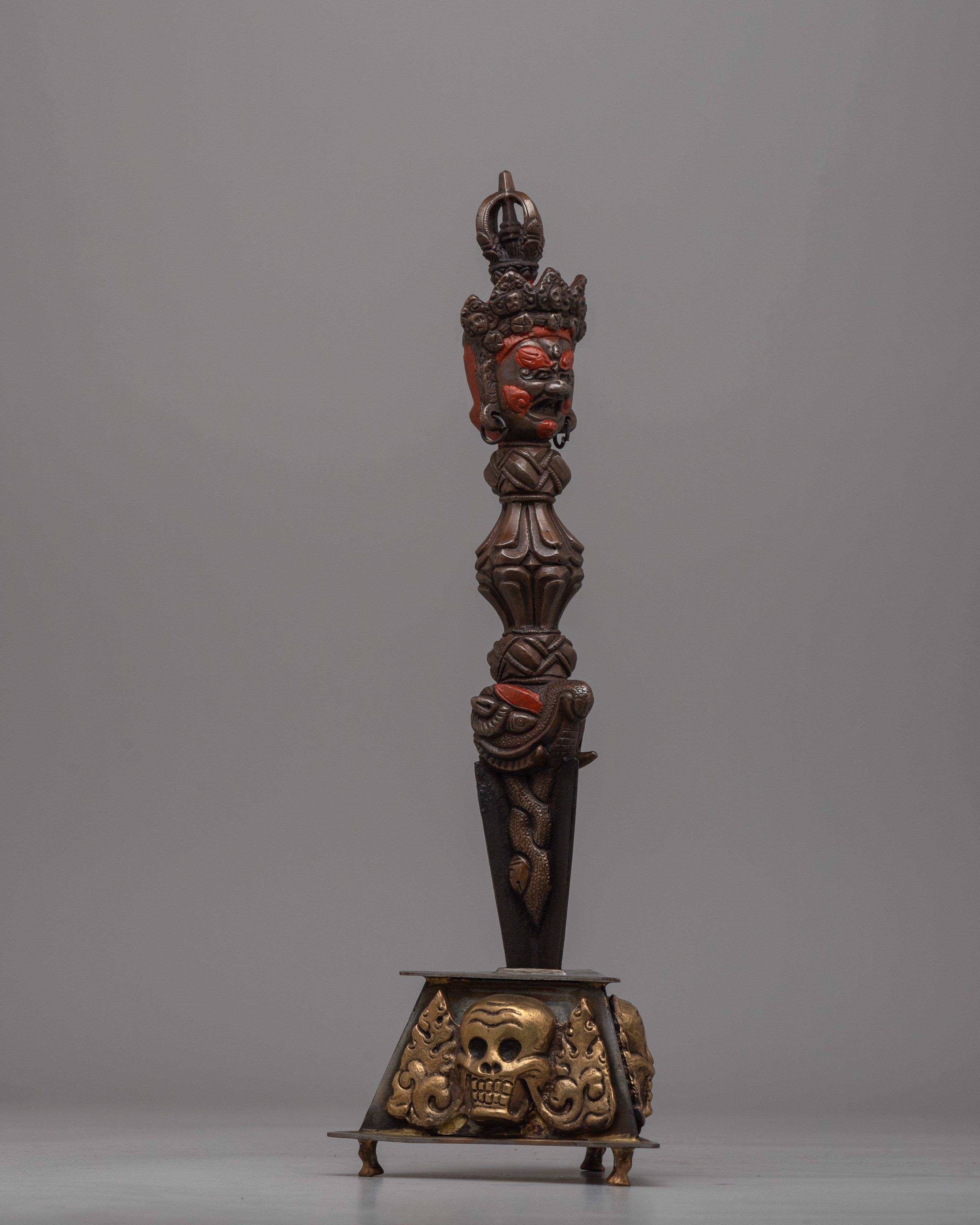Sacred Phurba Ritual Dagger | Tibetan Buddhist Tool for Spiritual Practices