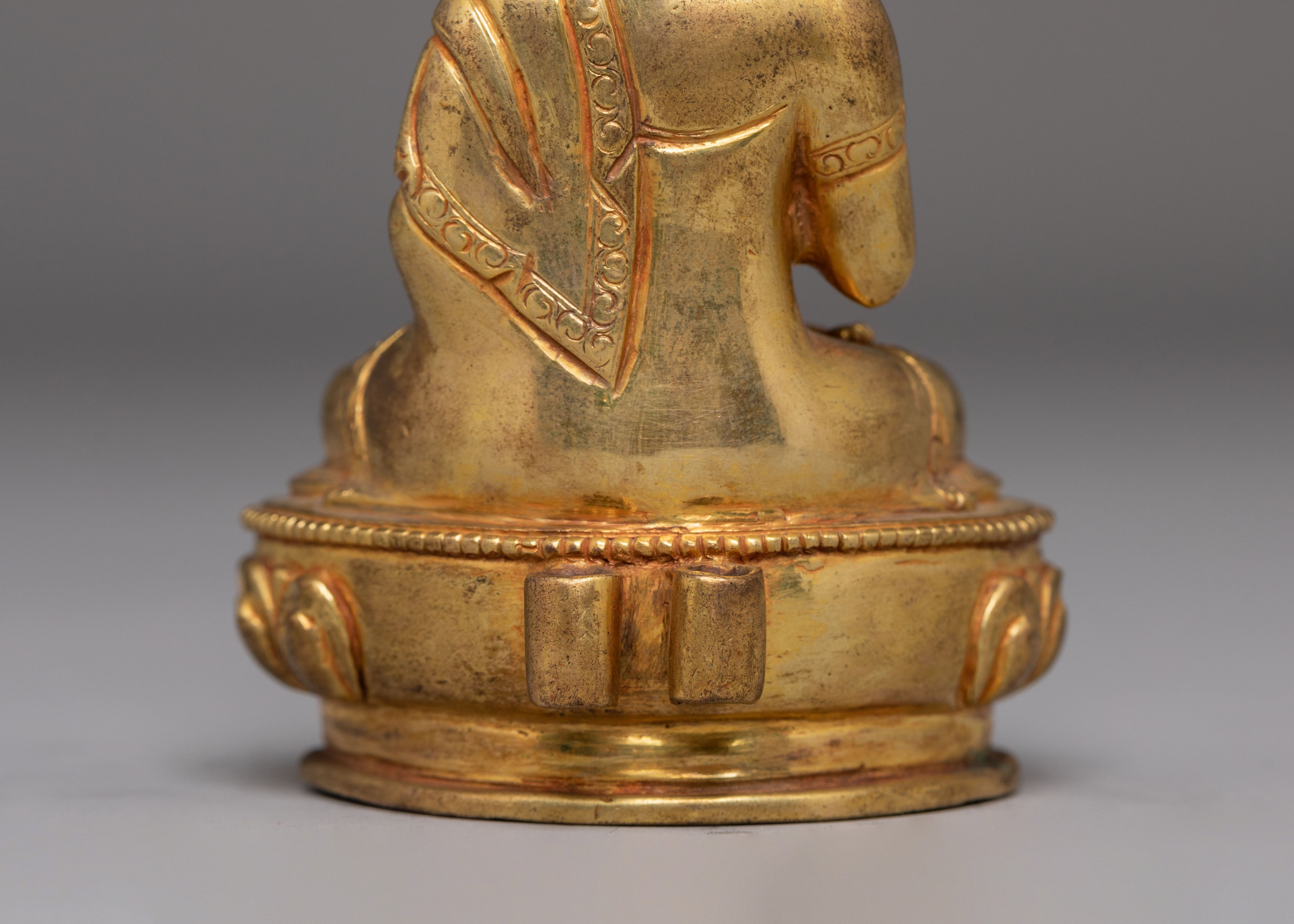 Sacred Statue of Amoghasiddhi Buddha | Himalayan Enlightenment Art