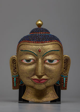 Buddha Mask Wall Hanging |  Infusing Your Space with Serenity and Spiritual Presence