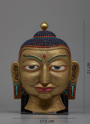 Buddha Mask Wall Hanging |  Infusing Your Space with Serenity and Spiritual Presence