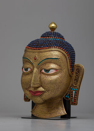 Buddha Mask Wall Hanging |  Infusing Your Space with Serenity and Spiritual Presence