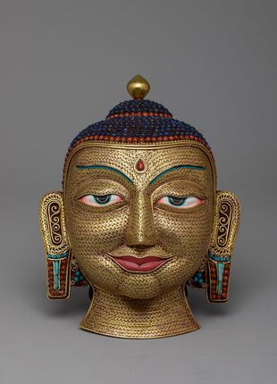 Buddha Mask Wall Hanging |  Infusing Your Space with Serenity and Spiritual Presence