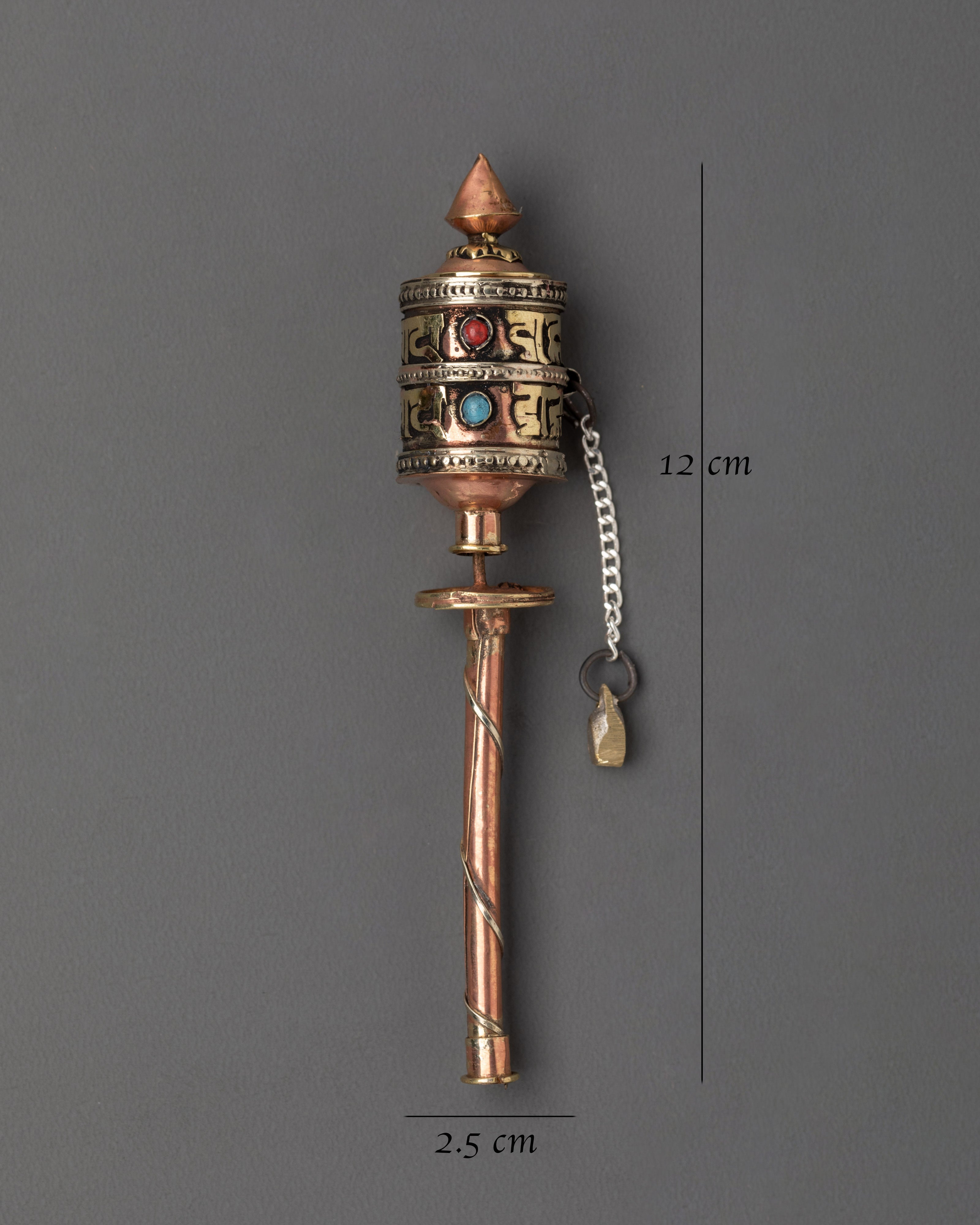 Prayer Wheel Buddhist Ritual Tool | Ideal for Mindful Buddhist Practice