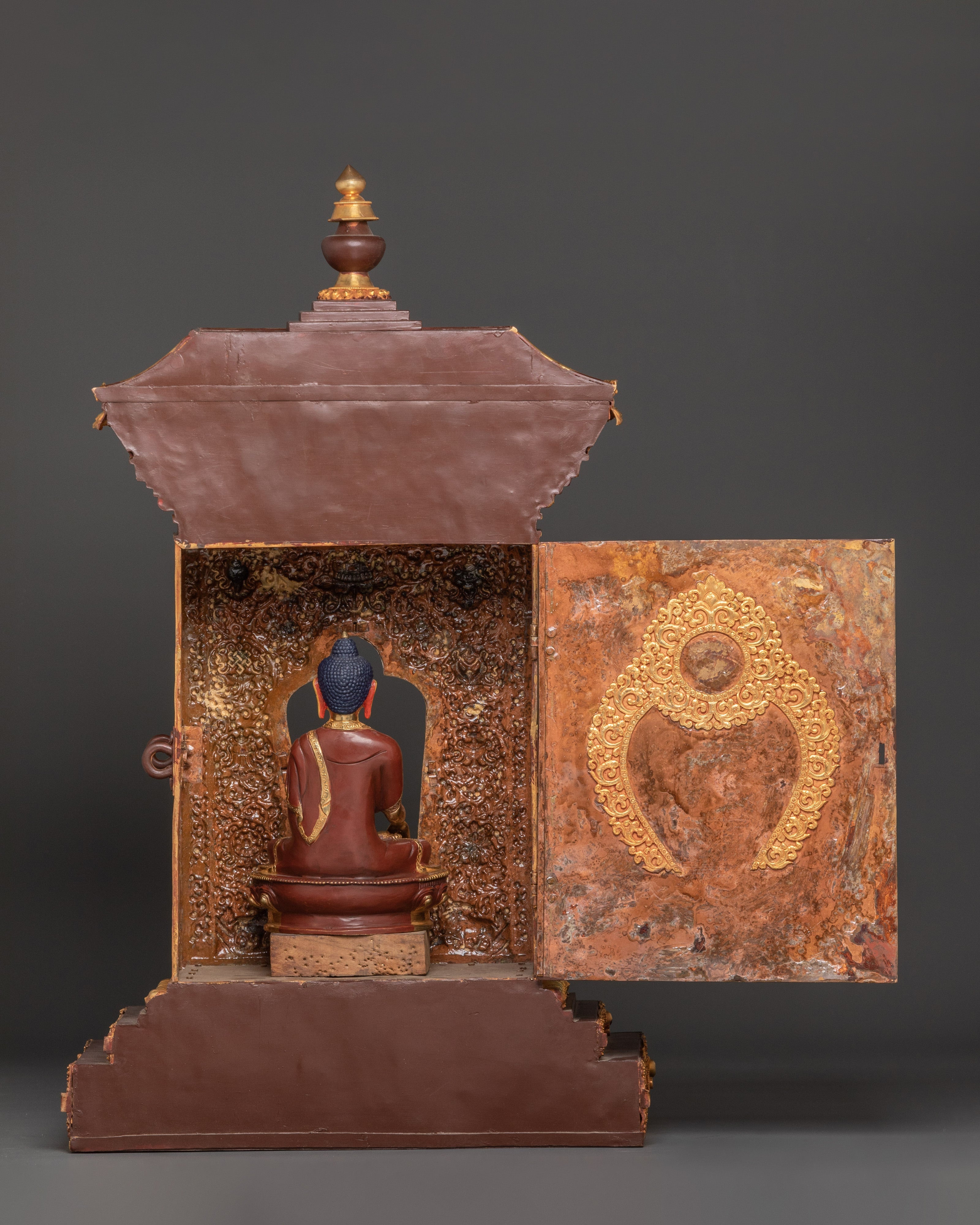 Buddhist Ghau Box with Shakyamuni Buddha |  Spiritual Protection and Meditation