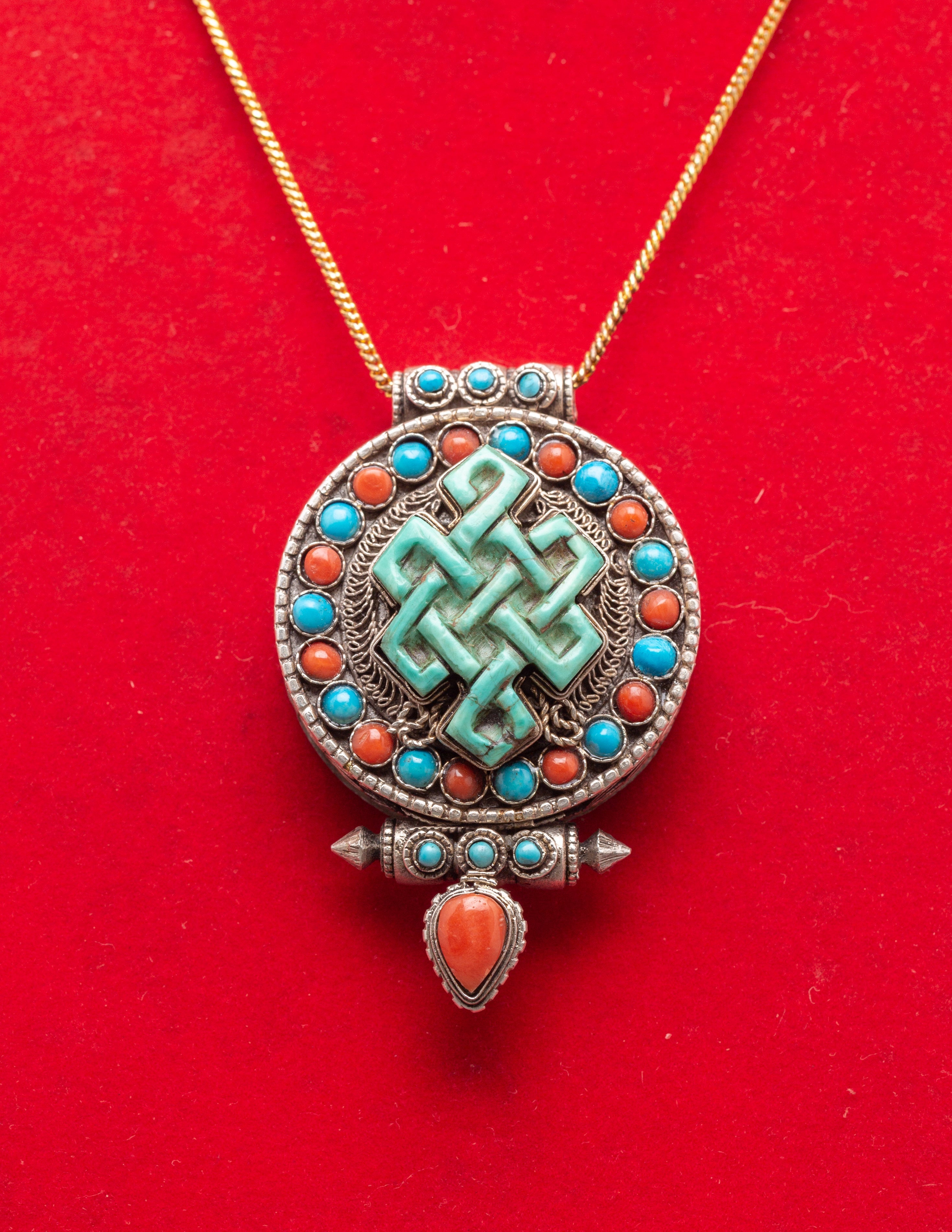 Tibetan Ghau Box Amulet | Protection and Prosperity Jewelry