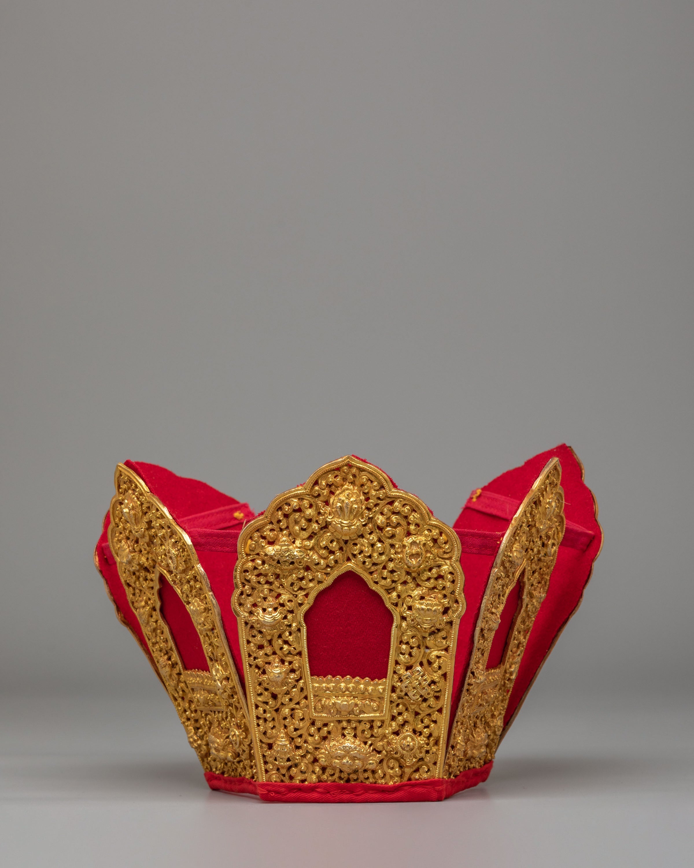 Sacred Buddhist Ceremonial Crown | Ritual Headwear for Meditation Devotion