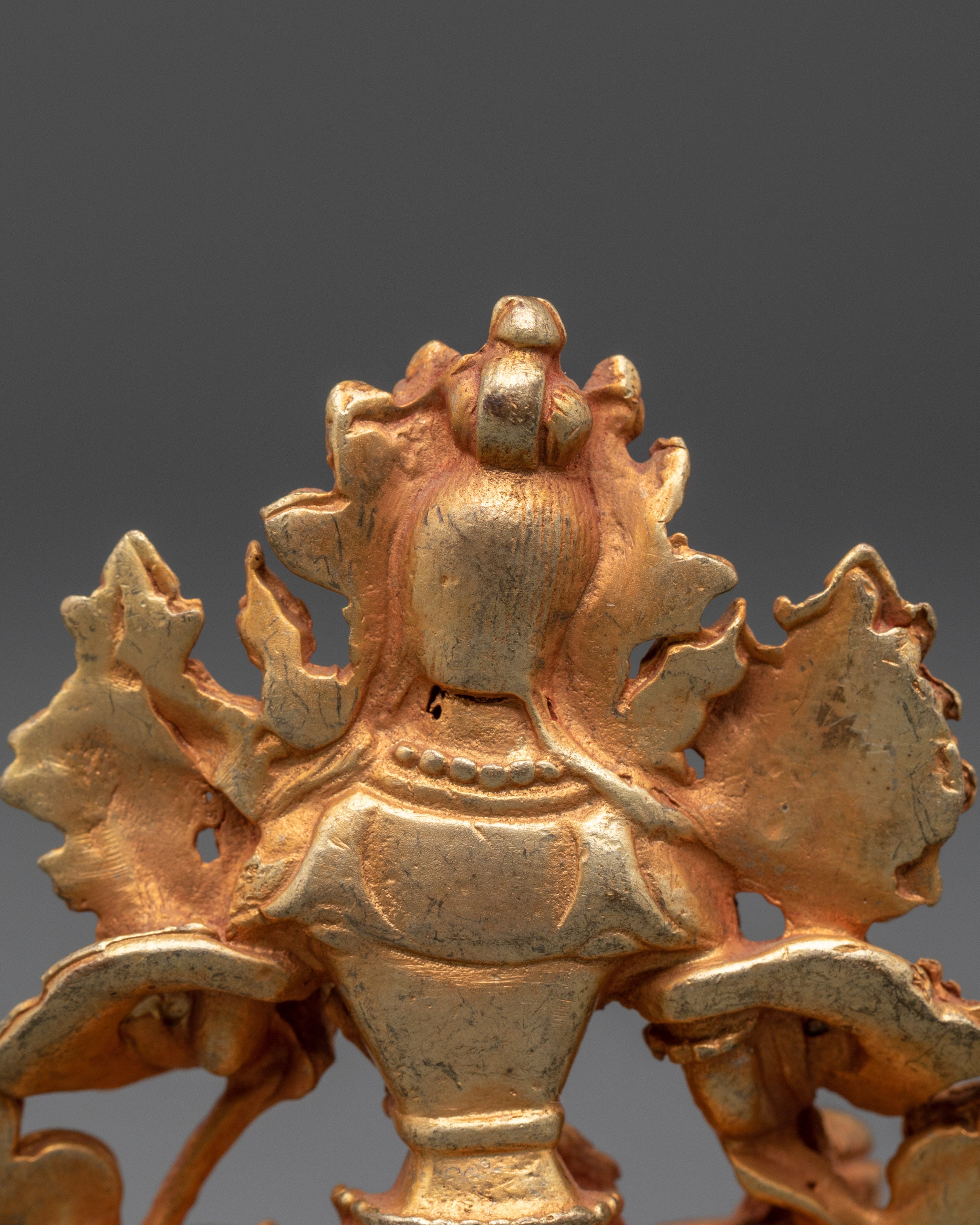 Handcrafted Drolkar Statue | Copper Gold Plated White Tara