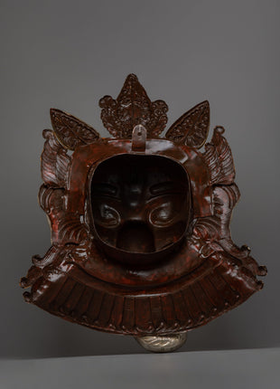 Premium Ganesha Face Mask | Luxurious Copper with 24K Gold and Silver Plating with Embodiment of Divine Blessings