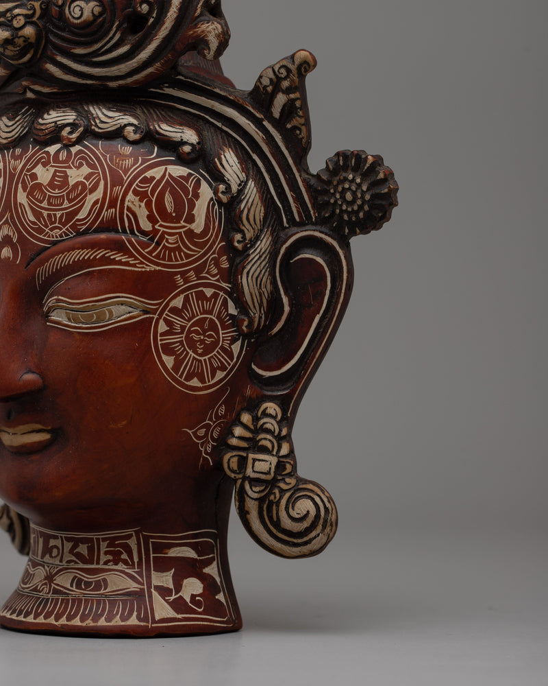 Traditional Buddha Mask | Timeless Symbol of Spiritual Serenity and Inner Peace