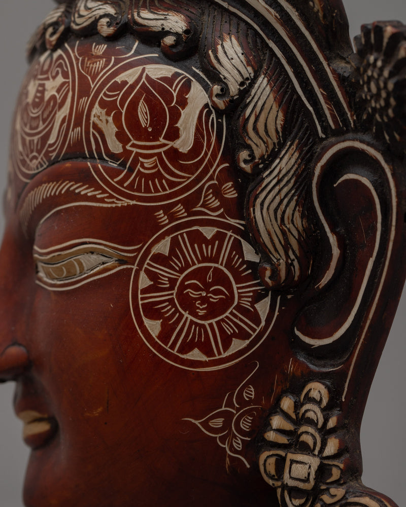 Traditional Buddha Mask | Timeless Symbol of Spiritual Serenity and Inner Peace