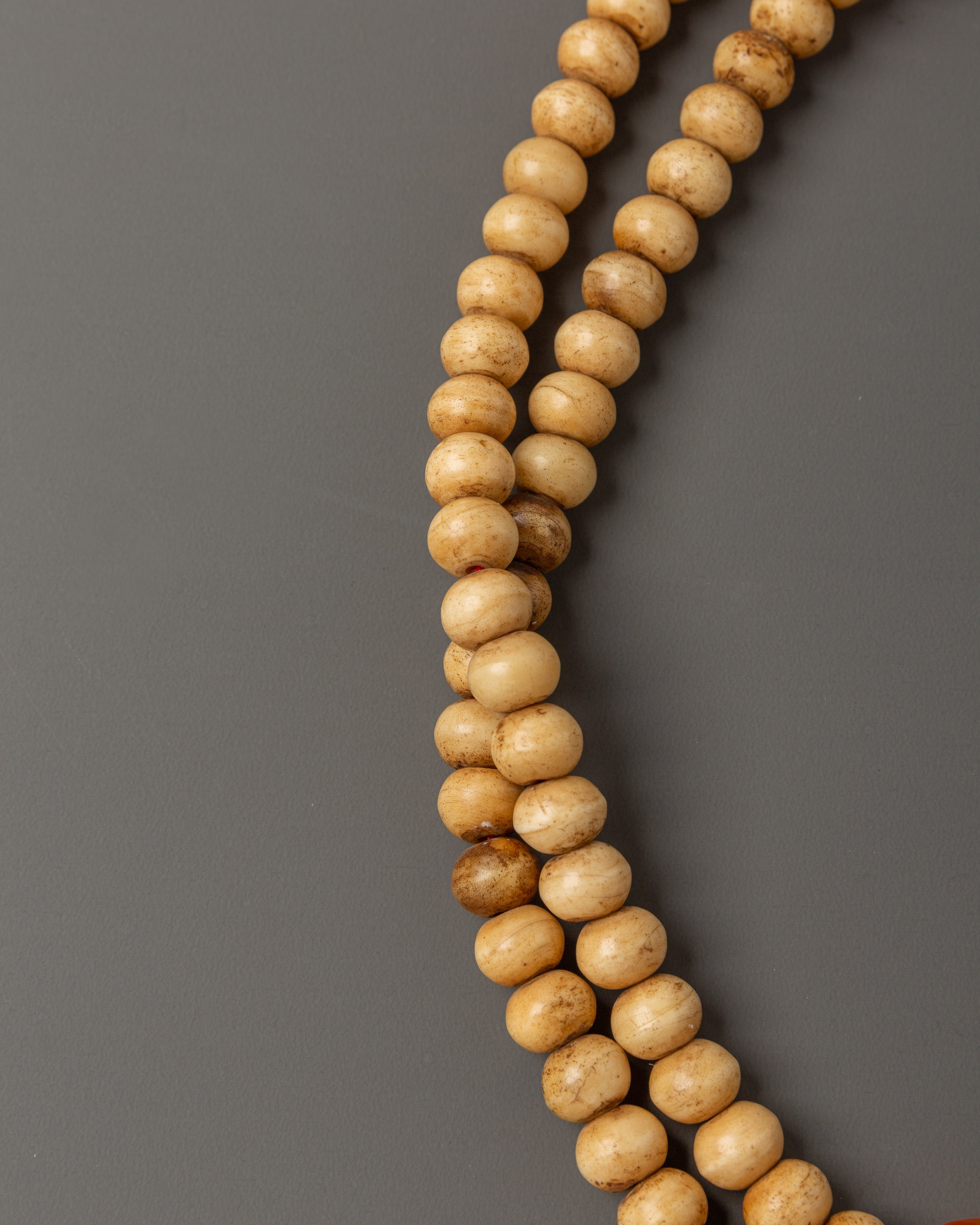 Tibetan Mala Beads with Bronze Vajra | 108 Bead Prayer Necklace